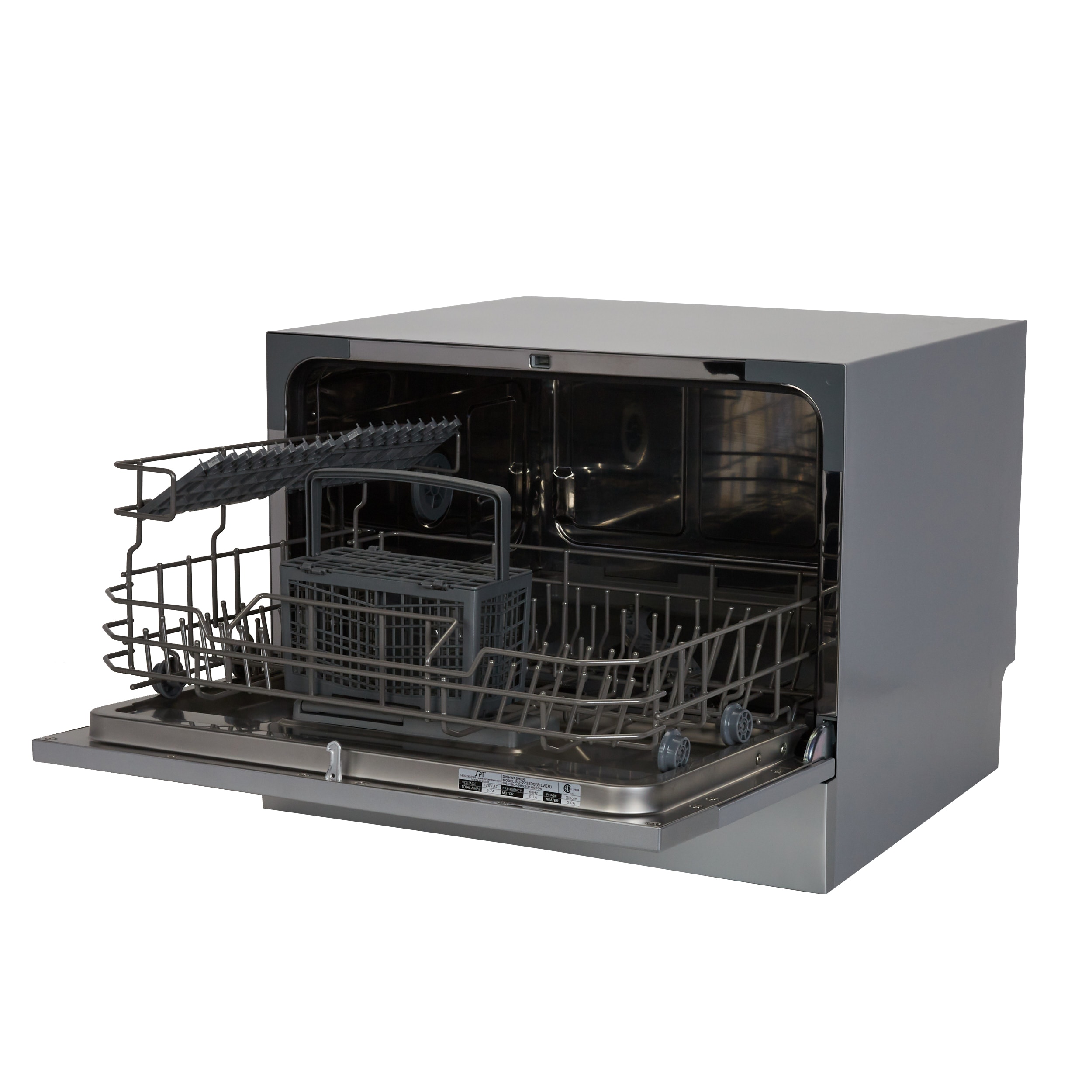 SPT Countertop Dishwasher with Delay Start & LED - Silver - SD-2225DSB
