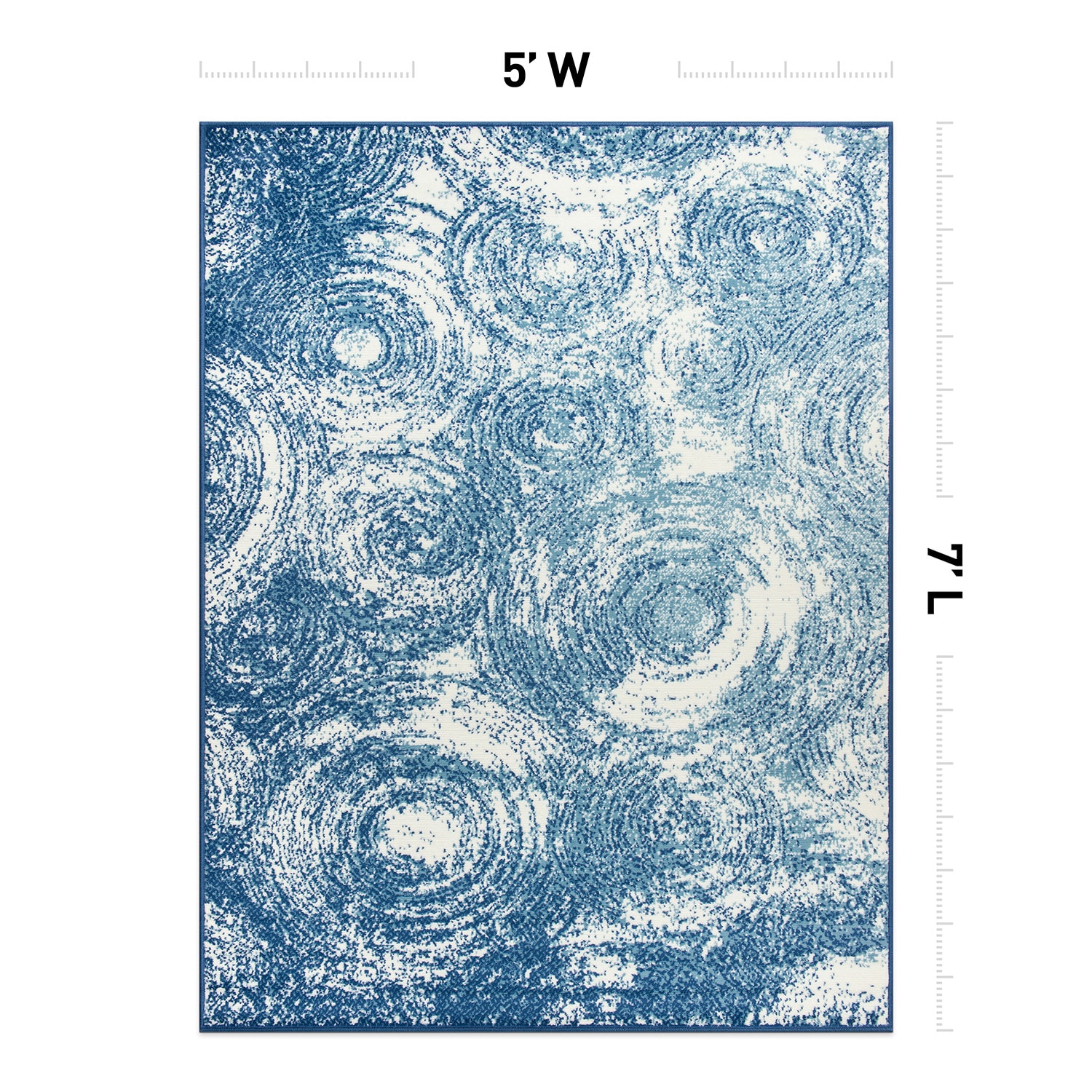World Rug Gallery 3002BLUE5X7 rugs - View #2