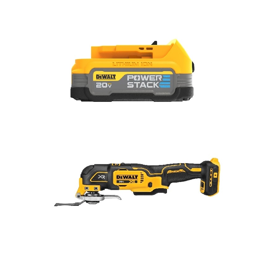 DEWALT XR 20-volt Max Cordless Brushless Variable 4-Piece Oscillating Multi-Tool Kit plus XR POWERSTACK 20-V Lithium-ion Battery (1.7 Ah)