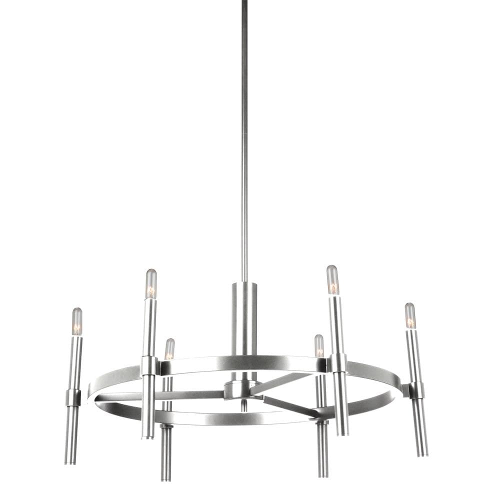 ARTCRAFT AC10666PN Encore 6 -Light Polished Nickel Transitional For Use in Bedrooms, Dining Rooms, Foyers, Kitchens, Living Rooms Chandelier