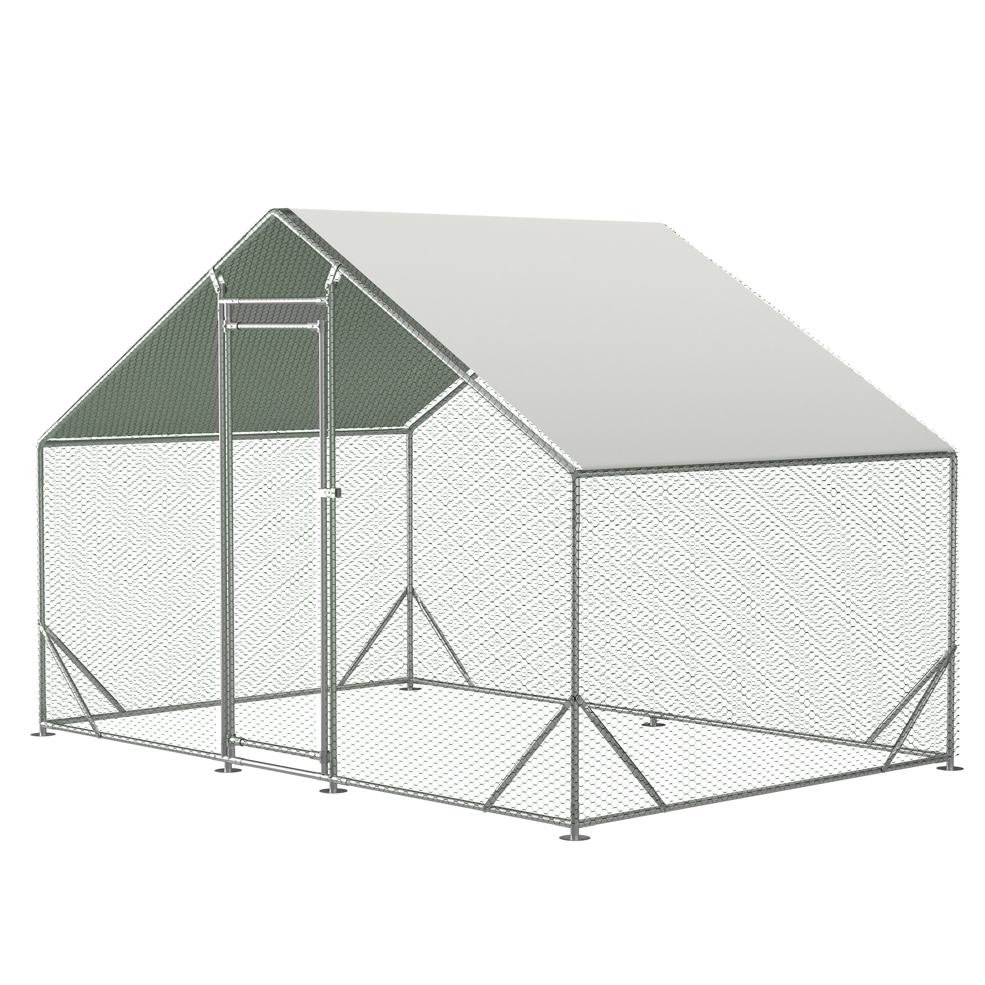 Maocao Hoom JL263937 Silver Metal Chicken coop
