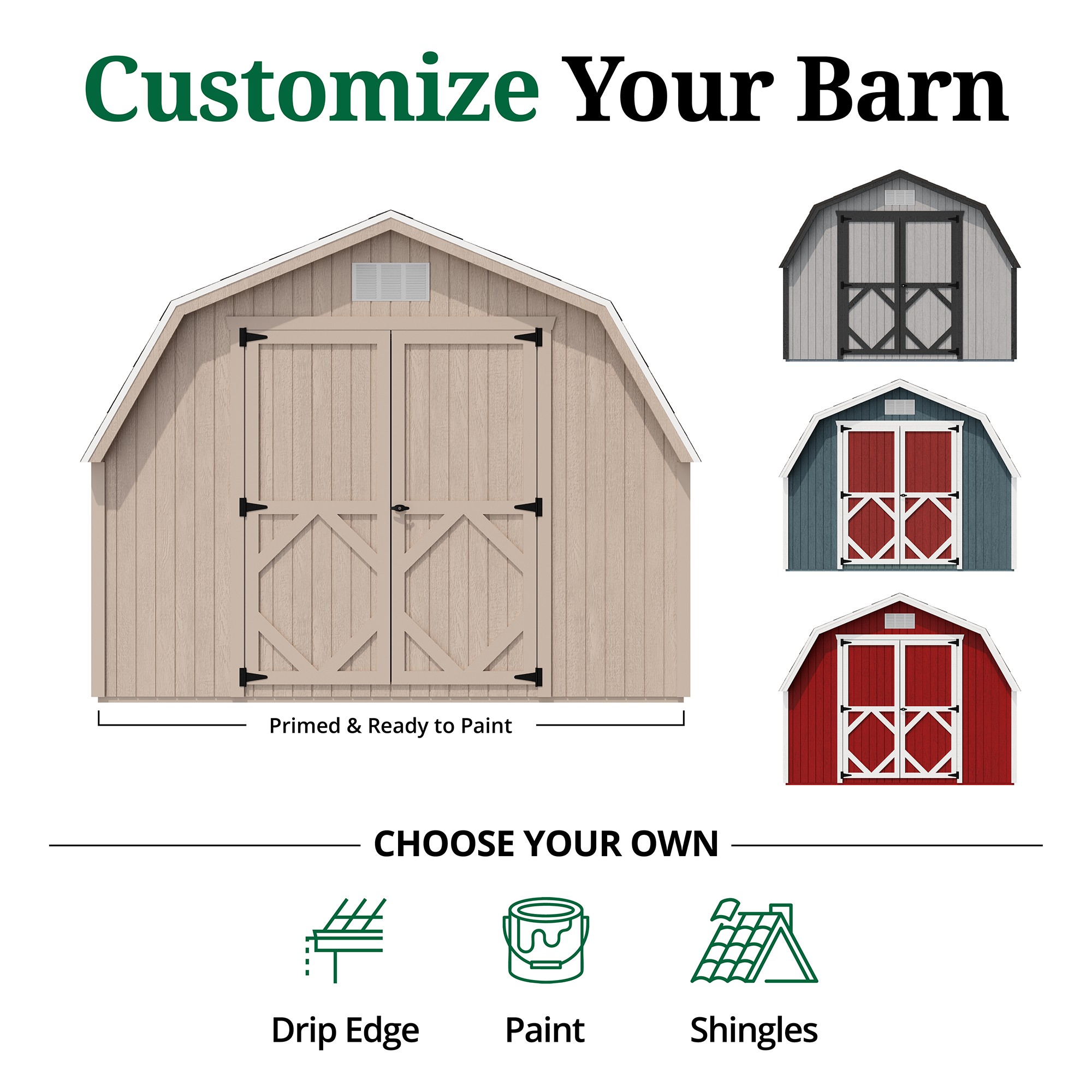 Little Cottage Co 10X12 CGB-4-PC Wood-Storage-Buildings - View #11