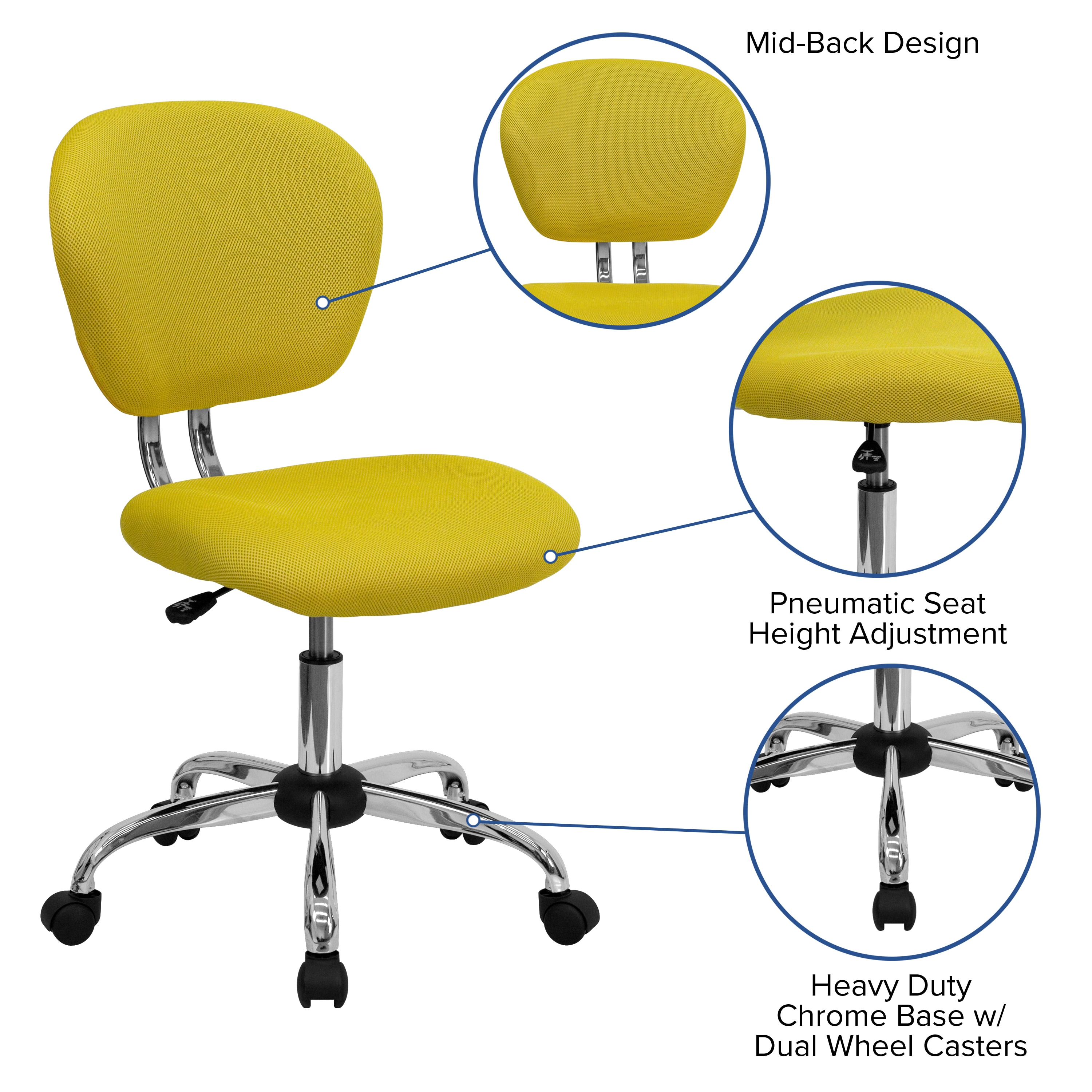 Yellow mesh 2025 office chair