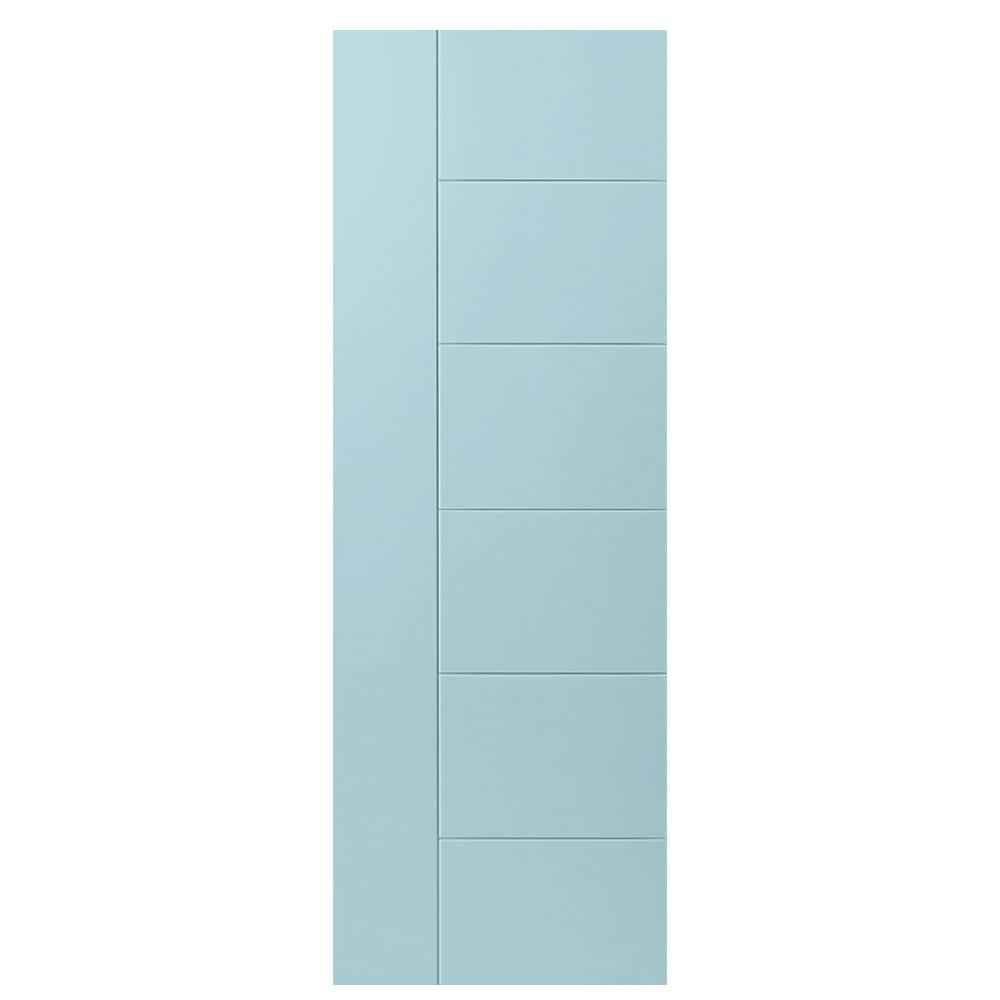 Masonite 1446958 Berkley 28-in x 80-in Sea Mist Flush Smooth Hollow core Prefinished Molded composite Slab Door