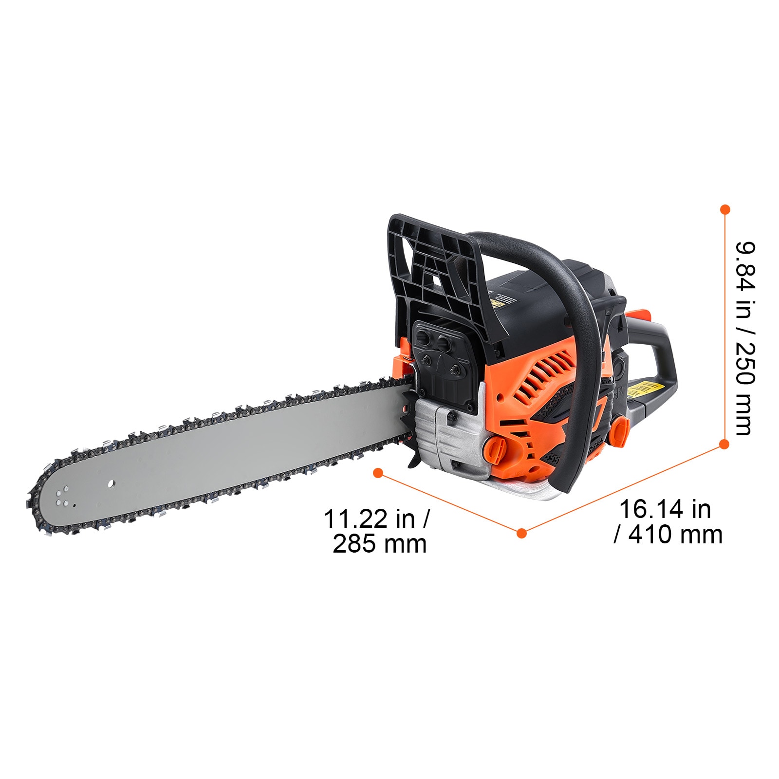Mecale 58cc Gas Chainsaw 20-in Bar 3.22-HP 2-Cycle Handheld Chain Saw ...