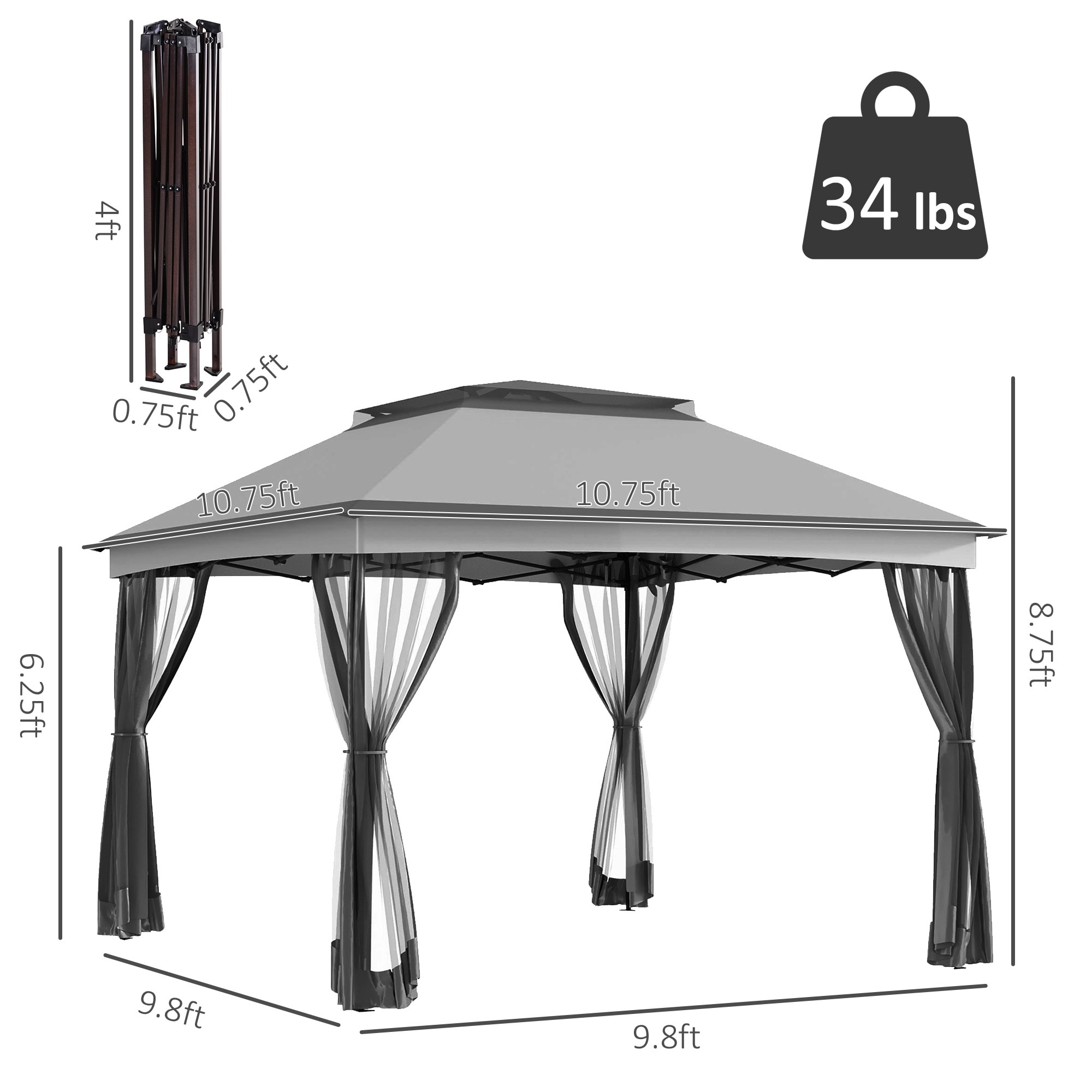 ToolCat BZ2-48-PW Wood-Resin-Gazebos - View #5