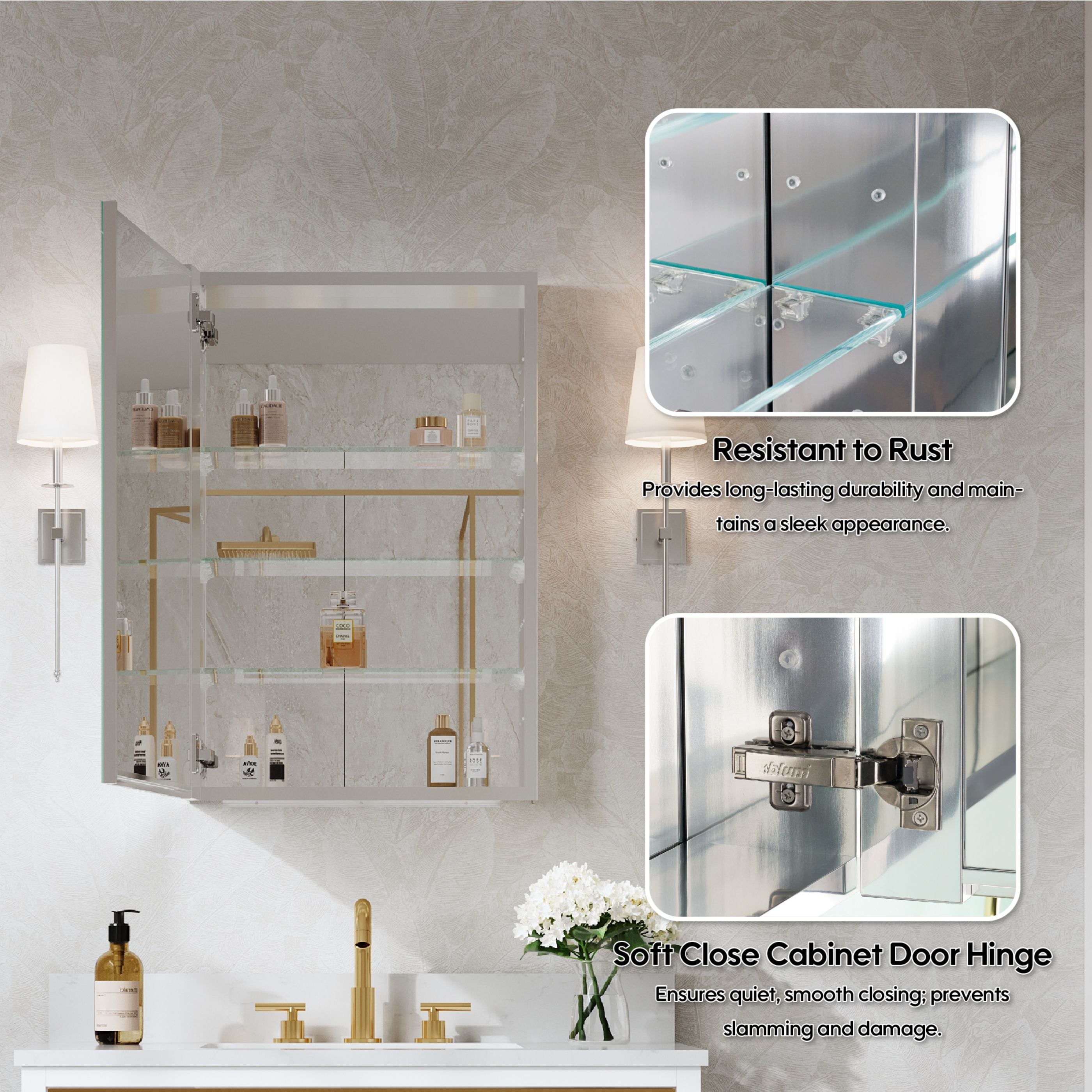 WELLFOR ROSA2030MC-L Bathroom-Medicine-Cabinets - View #5