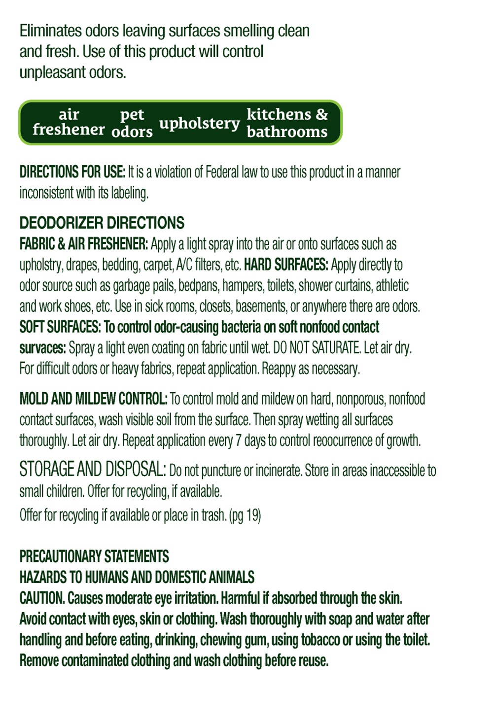 OdorCare GSG-OCODELLE15 Dog-Stain-Removers - View #3