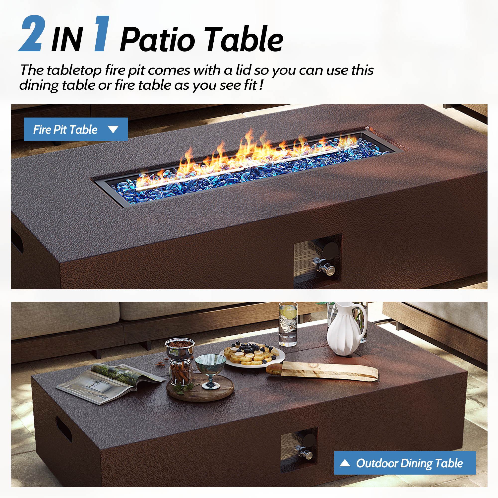 UPHA 42TP-GREY-DK-BLZWST Outdoor-Gas-Firepits - View #7