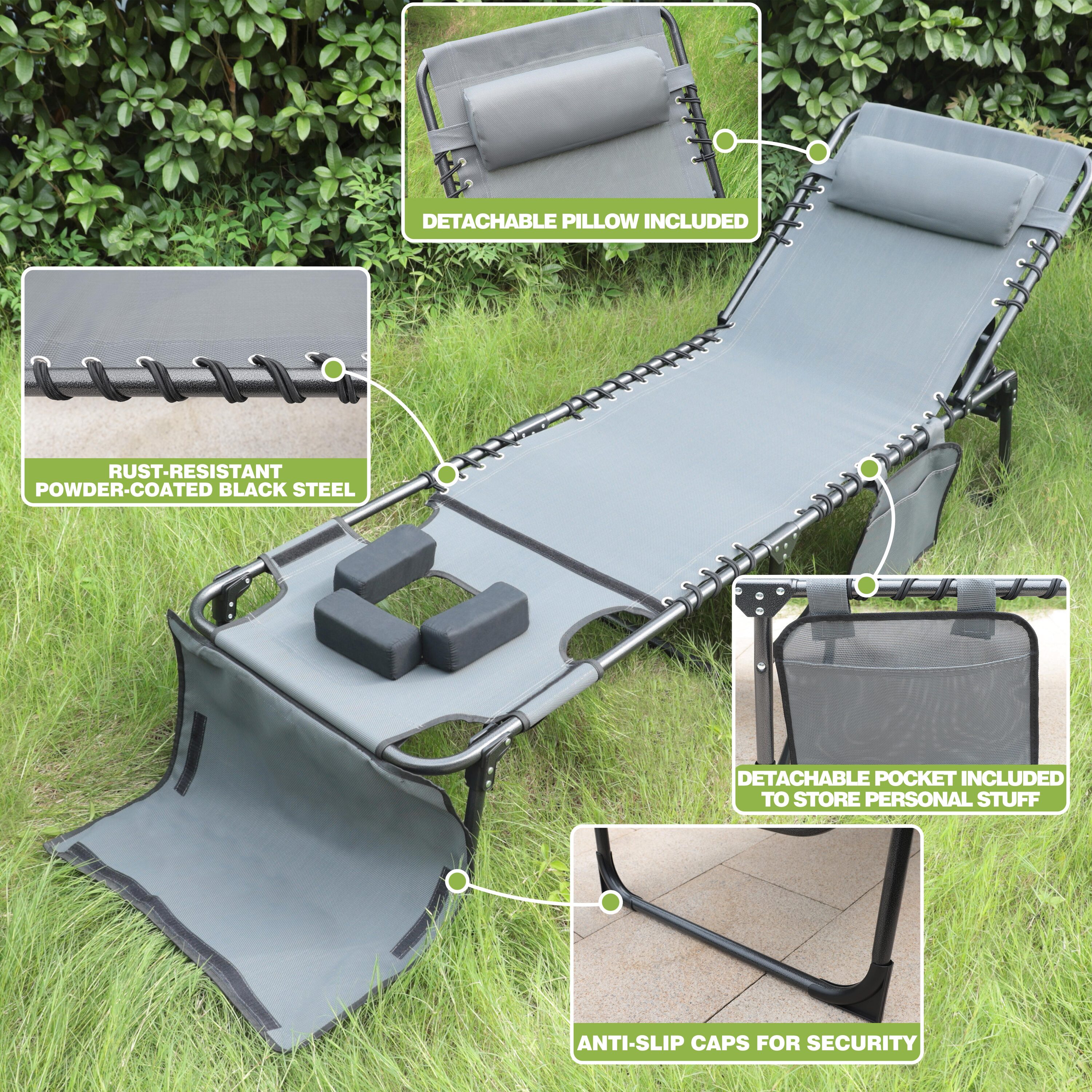 VEIKOUS PG0208-01DGY-19 Patio-Chairs - View #7