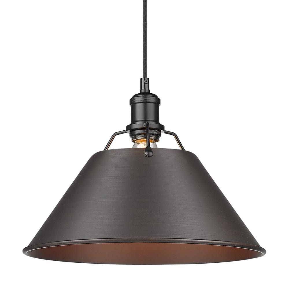 Golden Lighting 3306-L BLK-RBZ Pendant-Lights - View #2