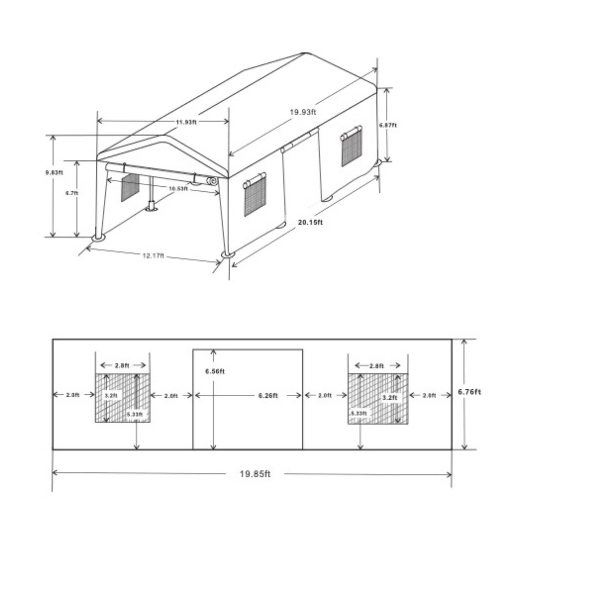 Lycvki CP-14 Carport-Covers - View #3