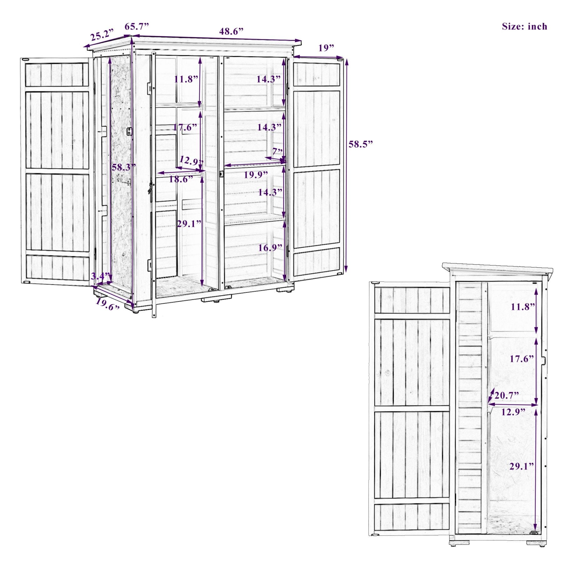 Maocao Hoom BH560070 Wood-Storage-Buildings - View #4