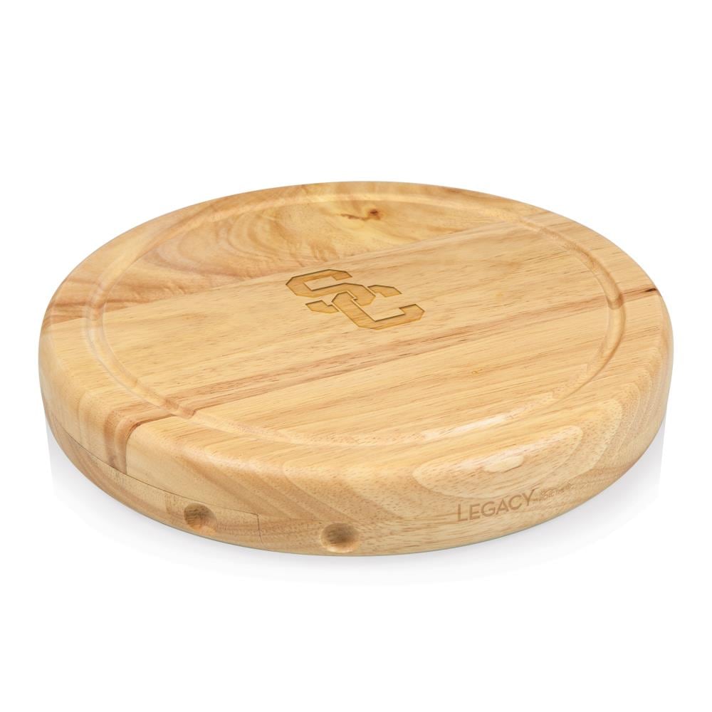 Picnic Time 854-00-505-093-0 USC Trojans 10-in L x 10-in W Wood Cutting Board