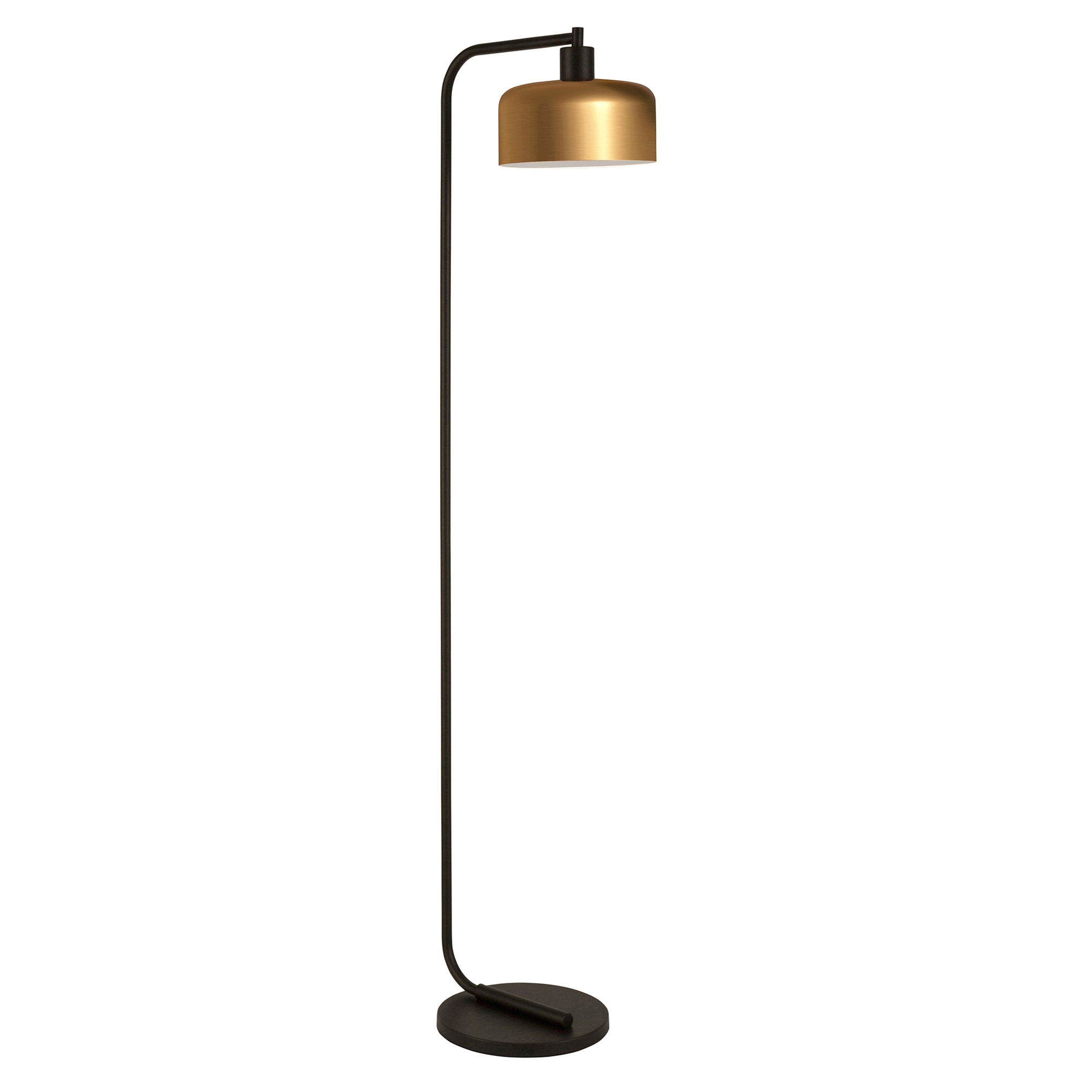 Hailey Home FL0083 Cadmus 57-in Brass Standard Floor Lamp with Metal Shade