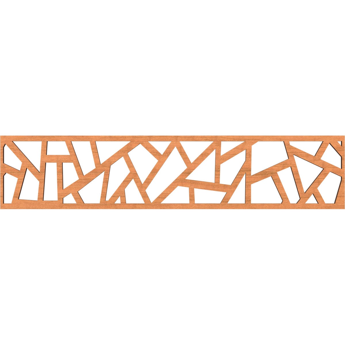Ekena Millwork MLDB10X46HSBCH Harrisburg Fretwork Flat Trim 10-in x 3.9-ft Cherry Brown Unfinished 2156401 Pierced Wall Panel Moulding