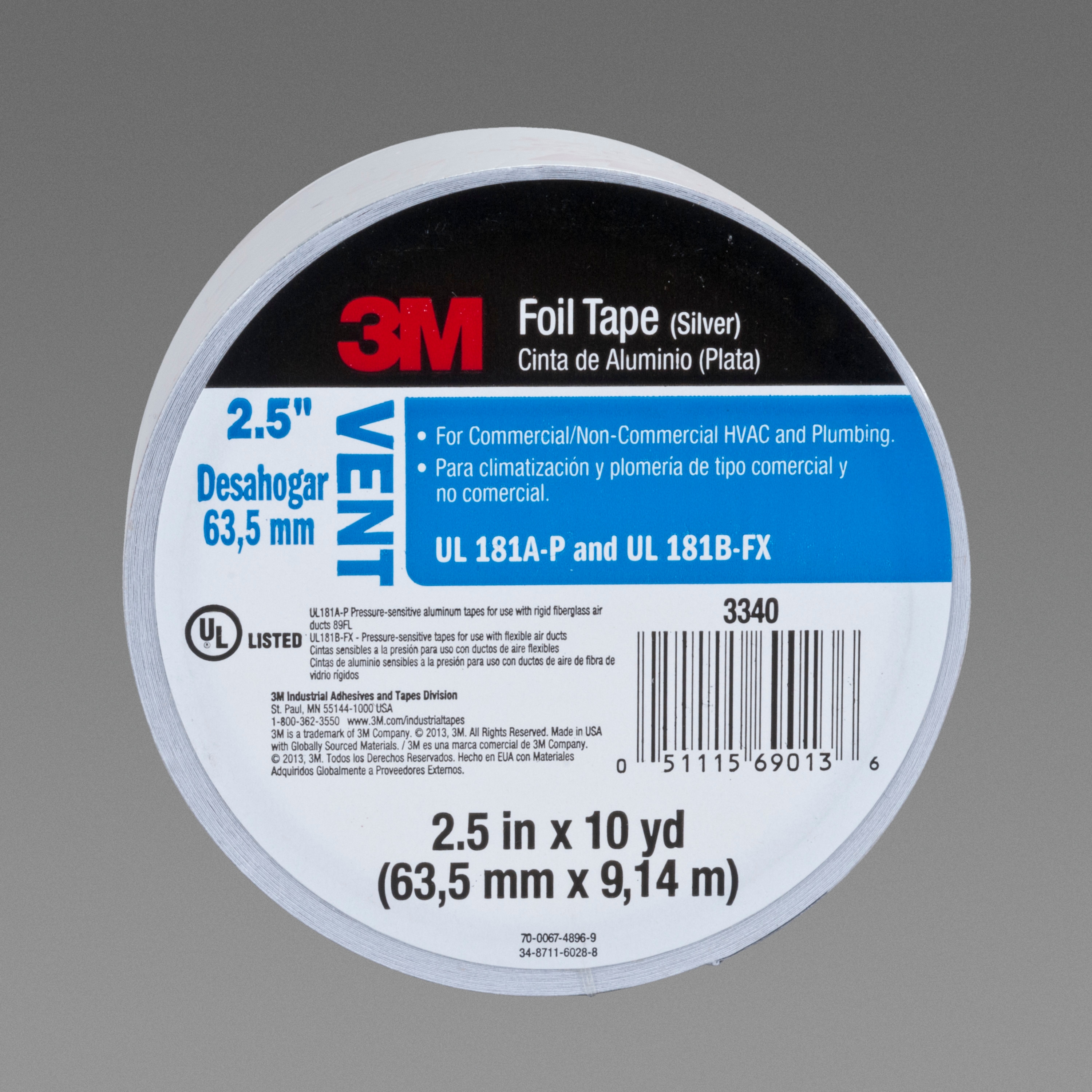 3M Foil Tape 3381 General Purpose HVAC Tape 1.88-in x 150-ft in the HVAC  Foil Tape department at