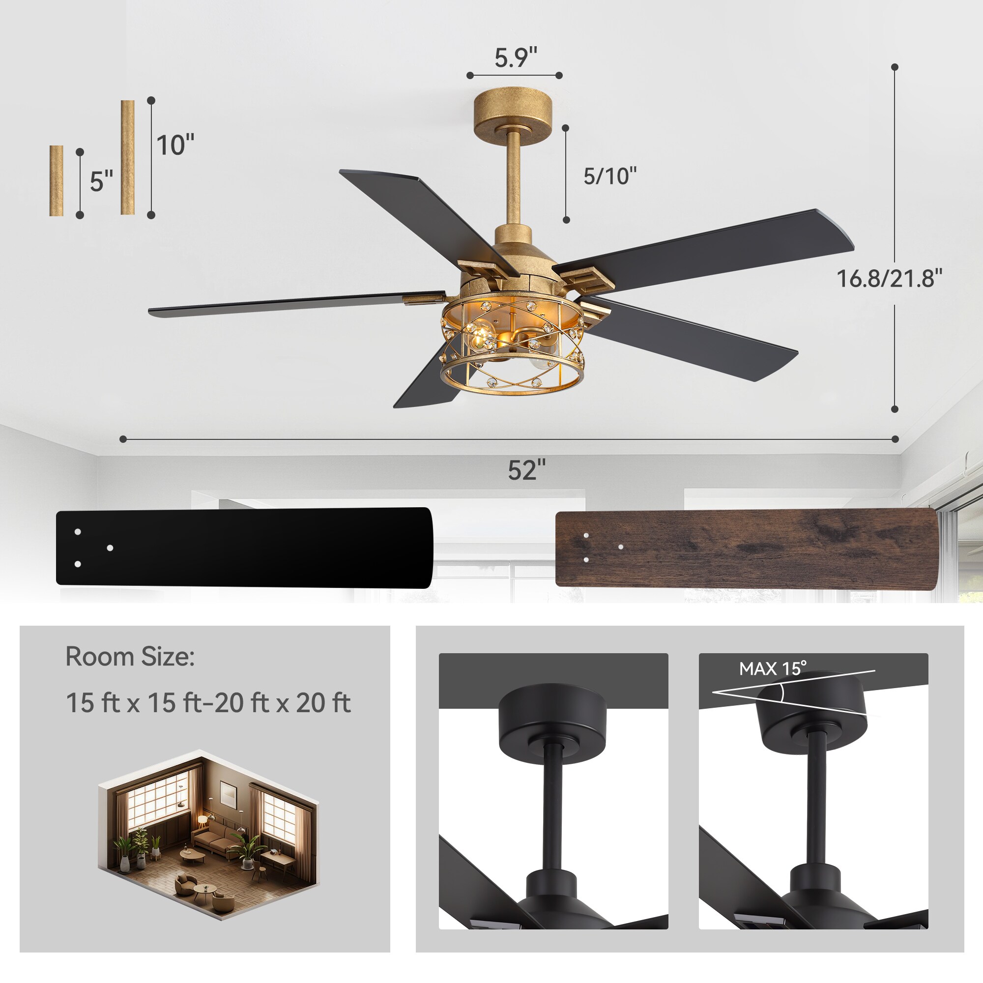 Breezary 32006-AB Ceiling-Fans - View #10