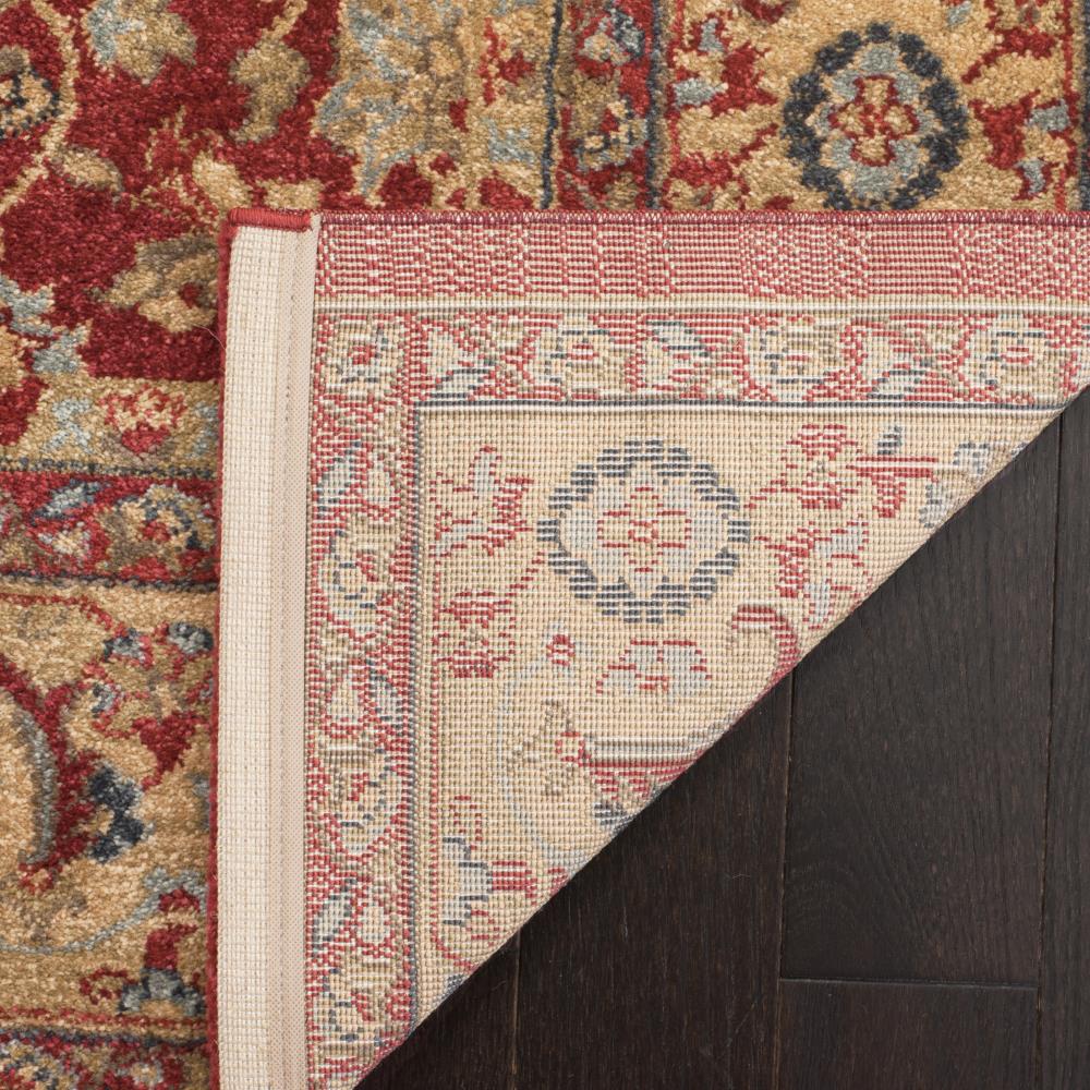 Elegant Mahal Red Synthetic 26" Washable Runner Rug