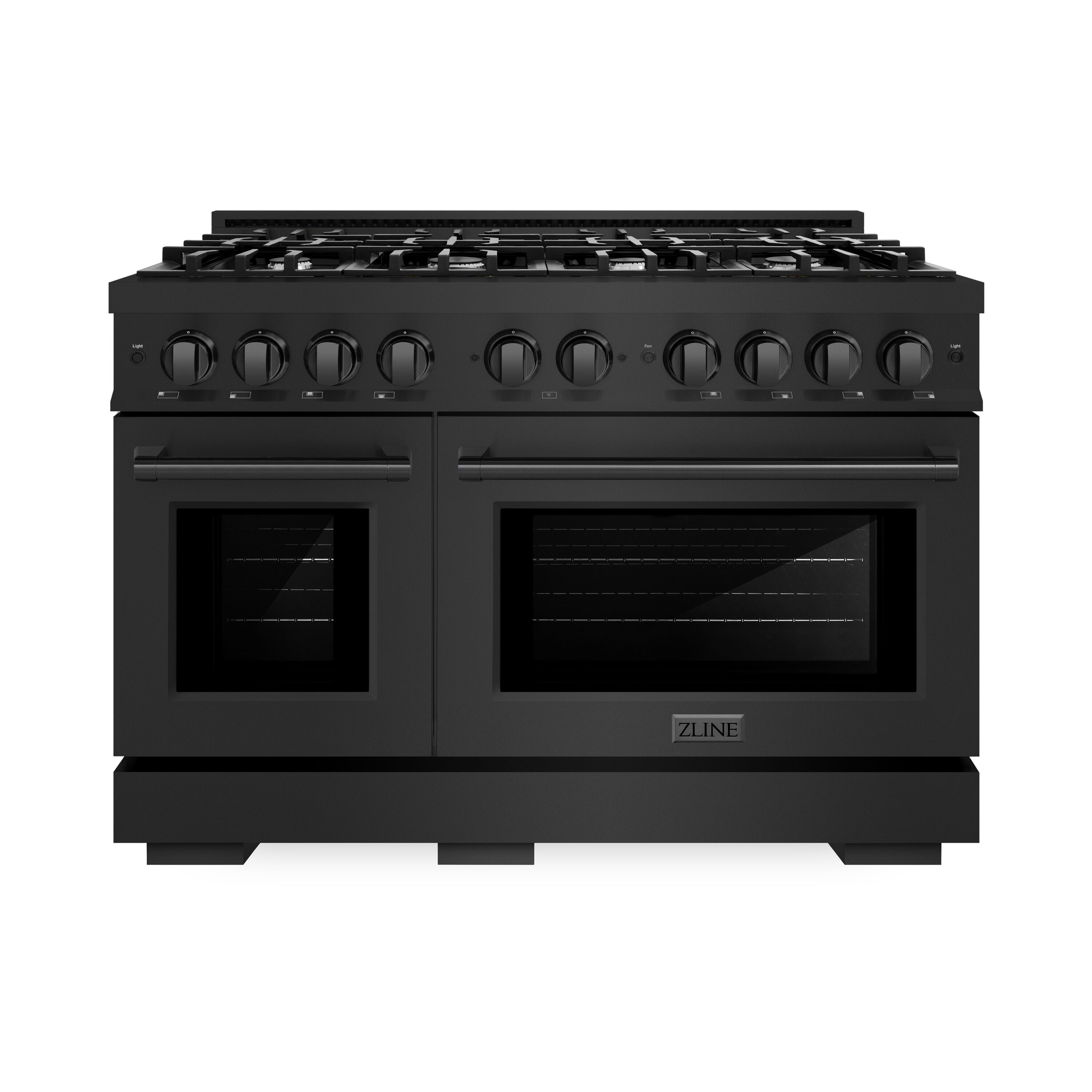 ZLINE KITCHEN & BATH HGRB-48 Select 48-in 8 burners 4.2-cu ft / 2.5-cu ft Convection Oven Freestanding Liquid Propane Double Oven Gas Range ( Black Stainless Steel )