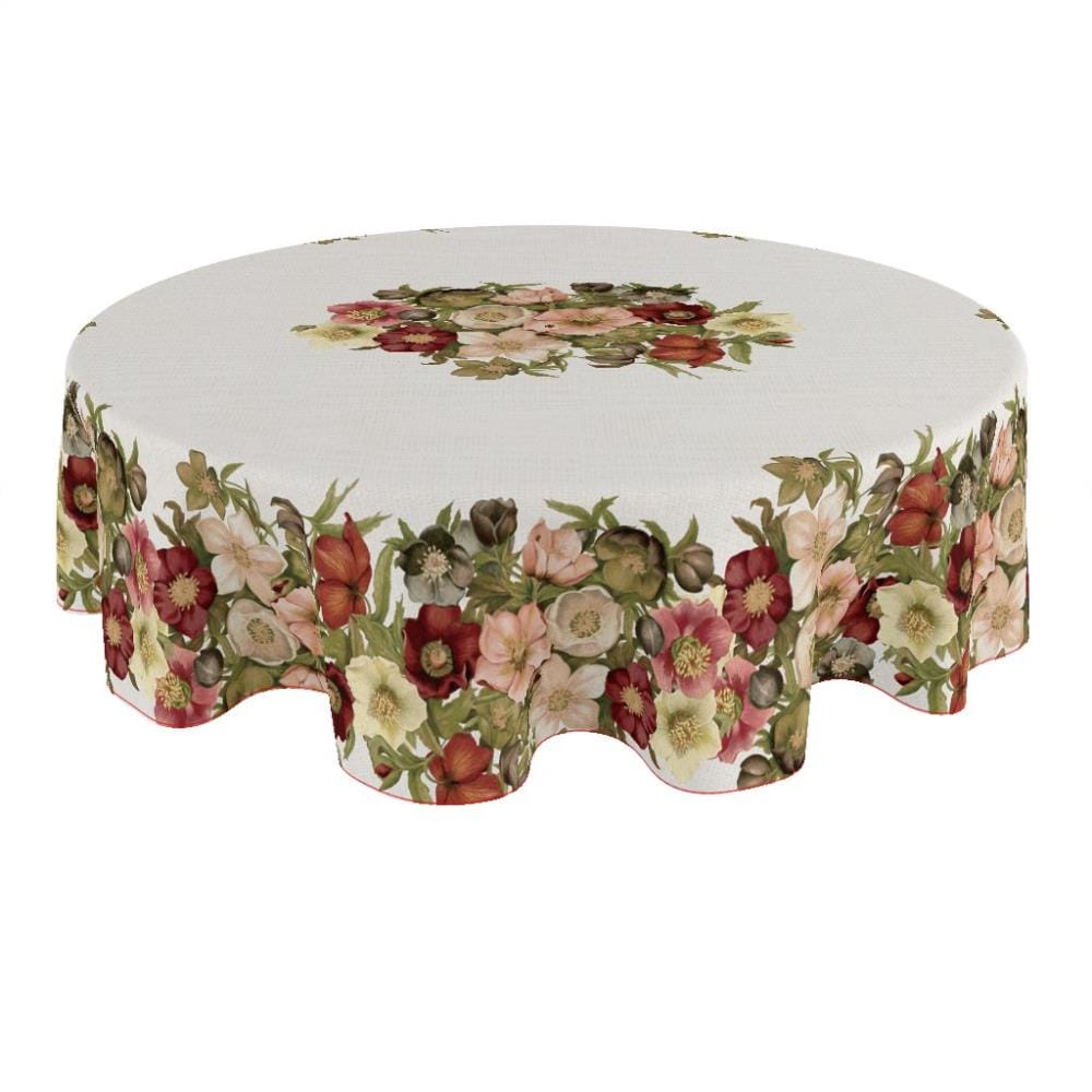 Laural Home Vintage Petals 70 Round, 70 Round Tablecloth