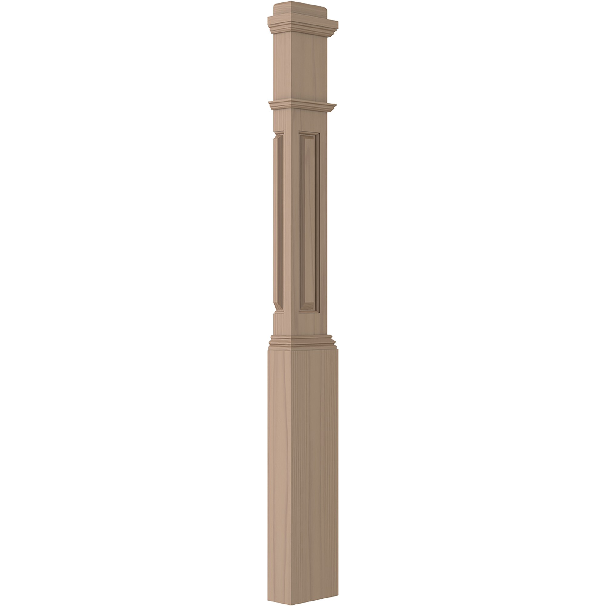L.J. Smith Stair Systems LJRA-4091 1-2-P 6.25-in x 55-in Unfinished Poplar Stair Newel Post