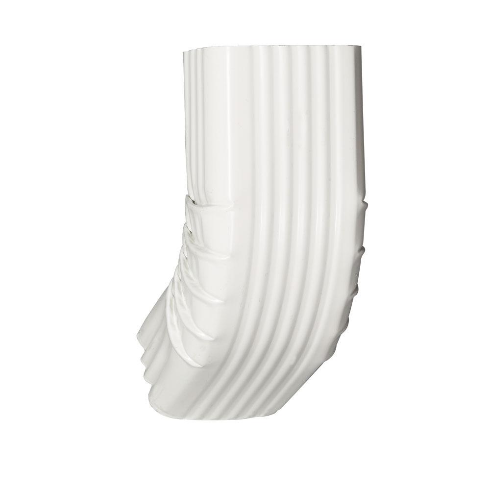 Amerimax aluminum 2 8125 in white front elbow in the downspouts