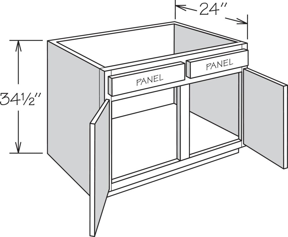 allen + roth Stonewall 42-in W x 34.5-in H x 24-in D Stone Sink Base ...