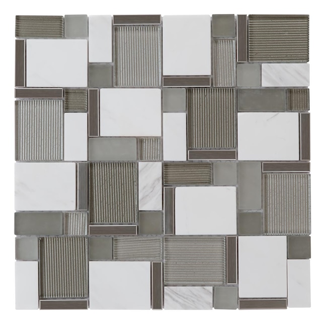 Allen Roth Essentials Modern Cubes 12, 12 215 Marble Floor Tiles