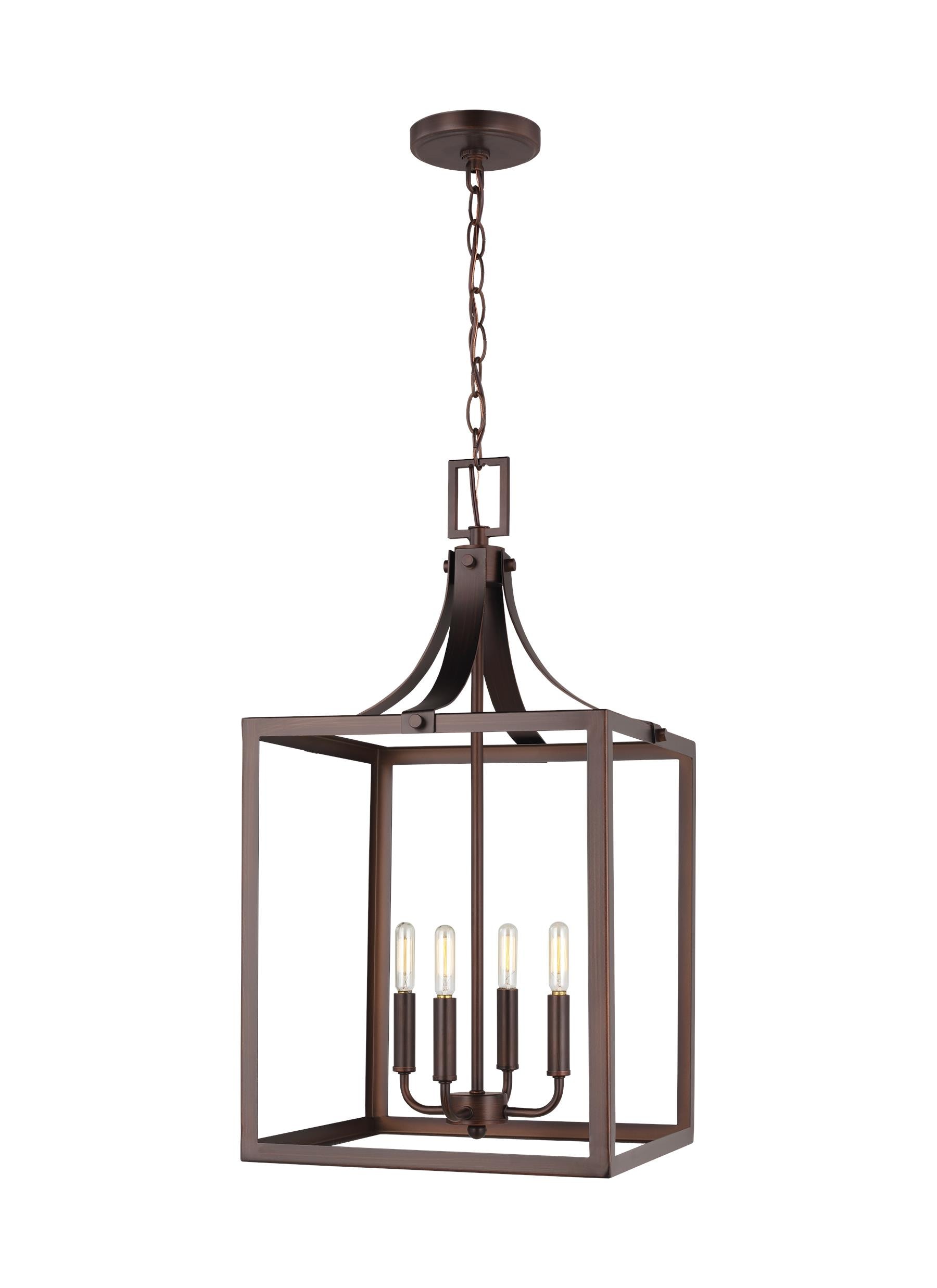Generation Lighting 5340604-710 Labette 4 -Light Bronze Traditional Geometric Large Hanging Pendant light