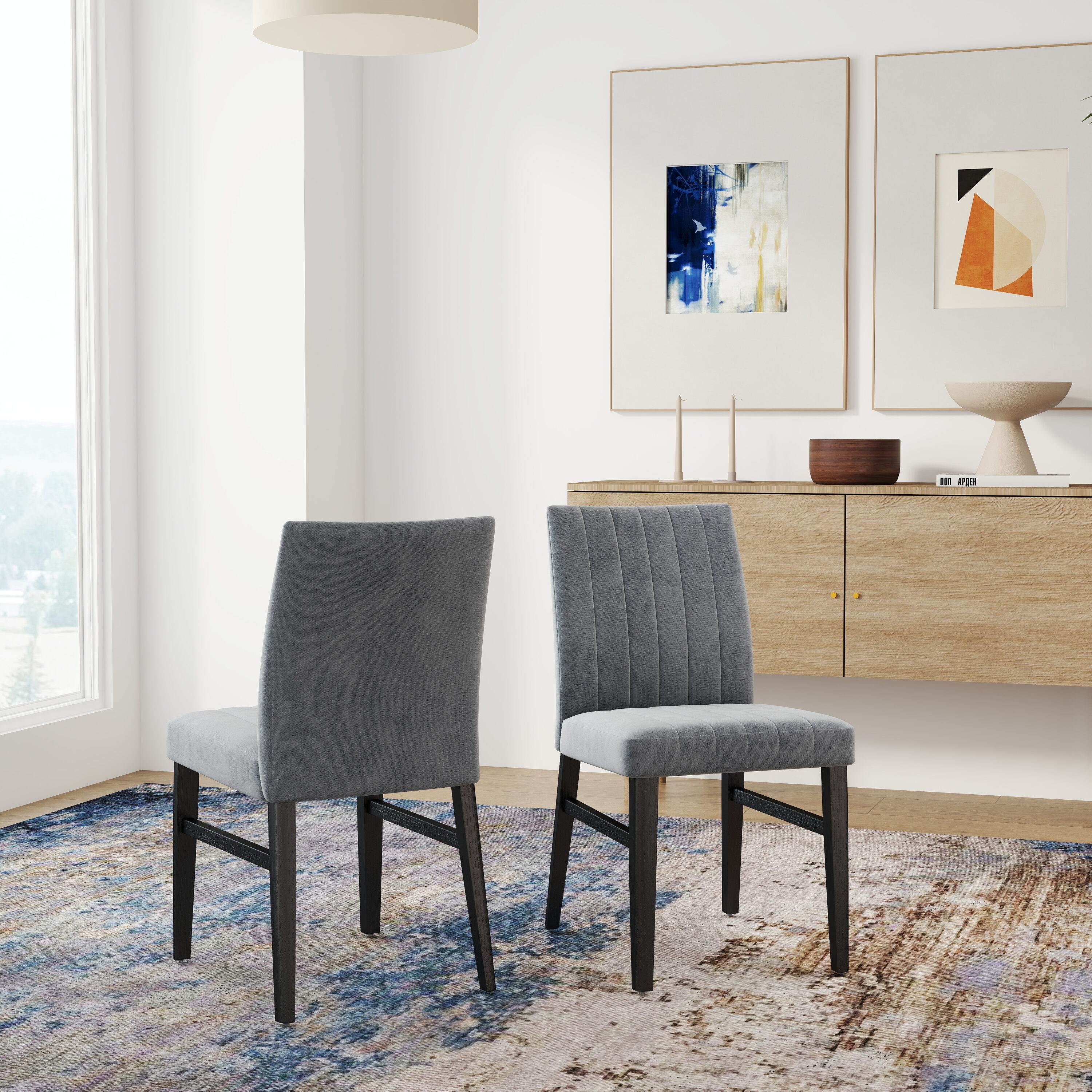 Roundhill Furniture C056GY Dining-Chairs - View #8