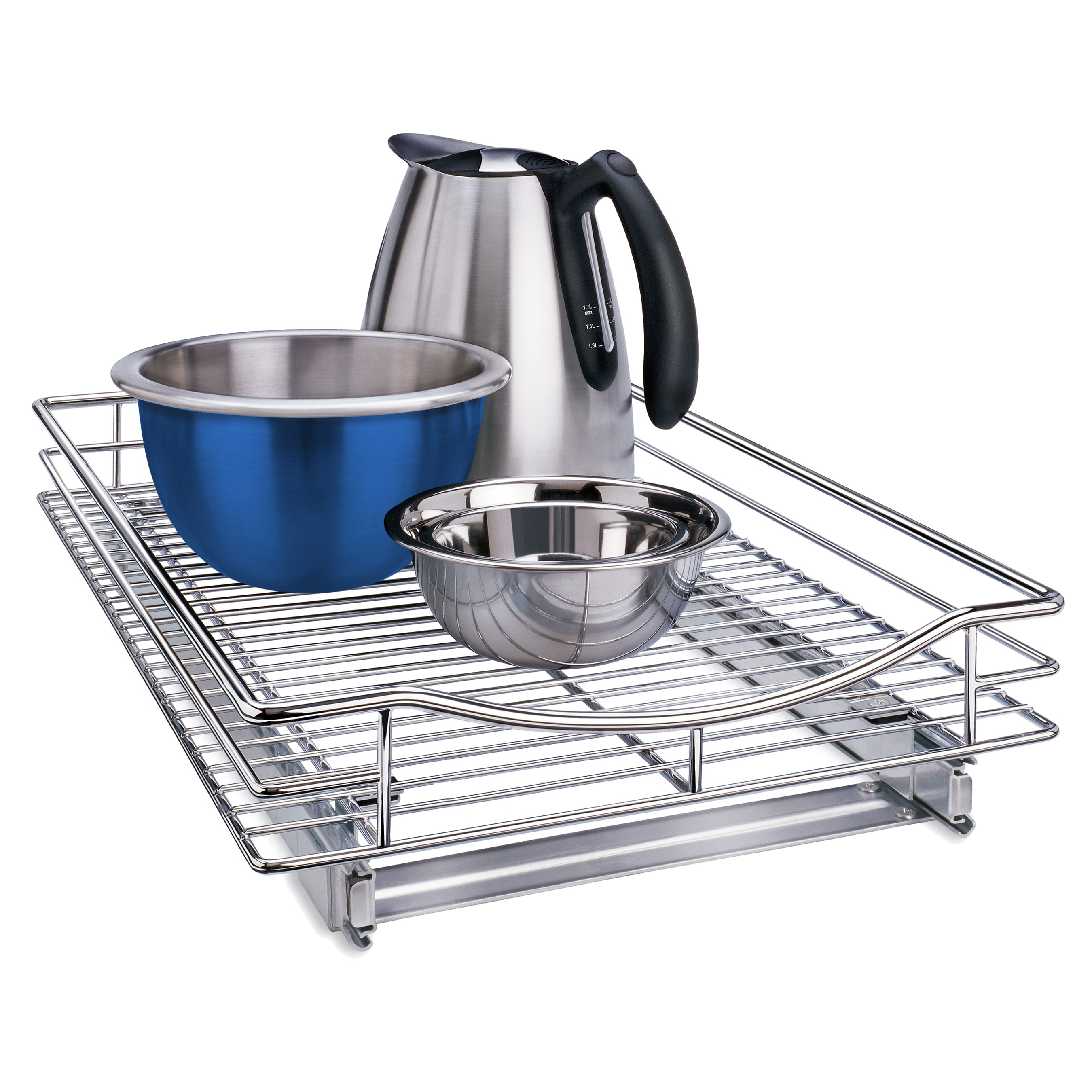 Lynk Professional Slide Out Pan Lid Holder - Pull Out Kitchen Cabinet  Organizer Rack