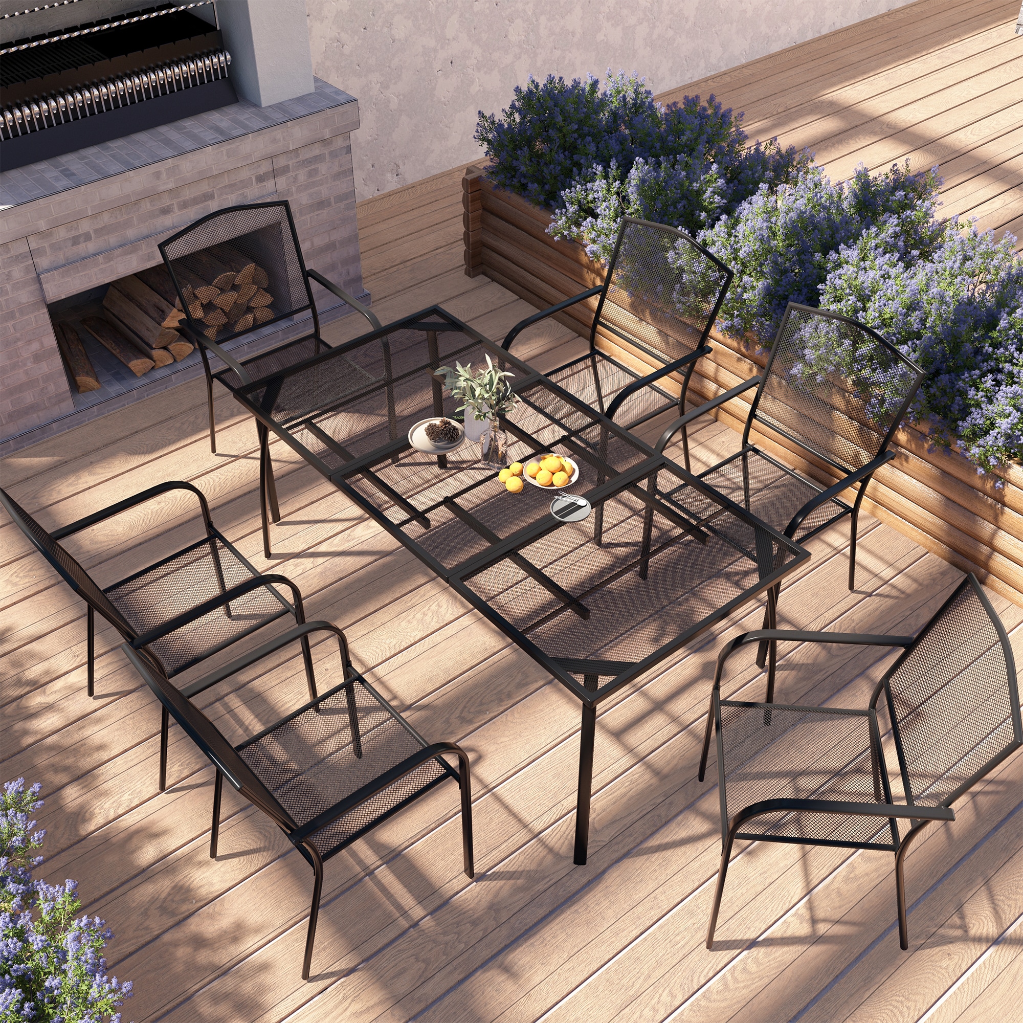 Clihome CL-07SL6C1TBL Patio-Dining-Sets - View #4