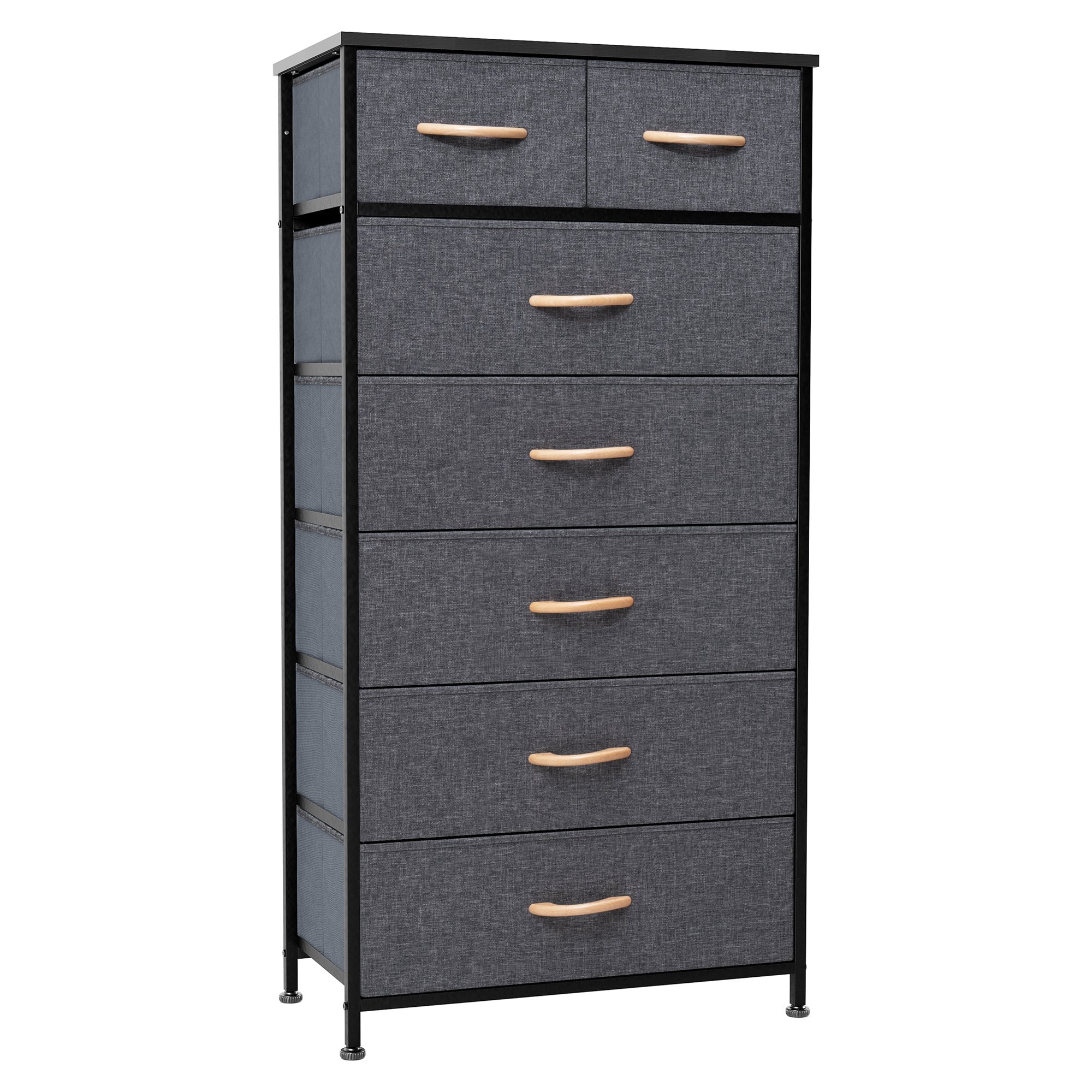 CloudFly CL-HD024GRY Dresser storage tower Gray 7 -Drawer Combo dresser