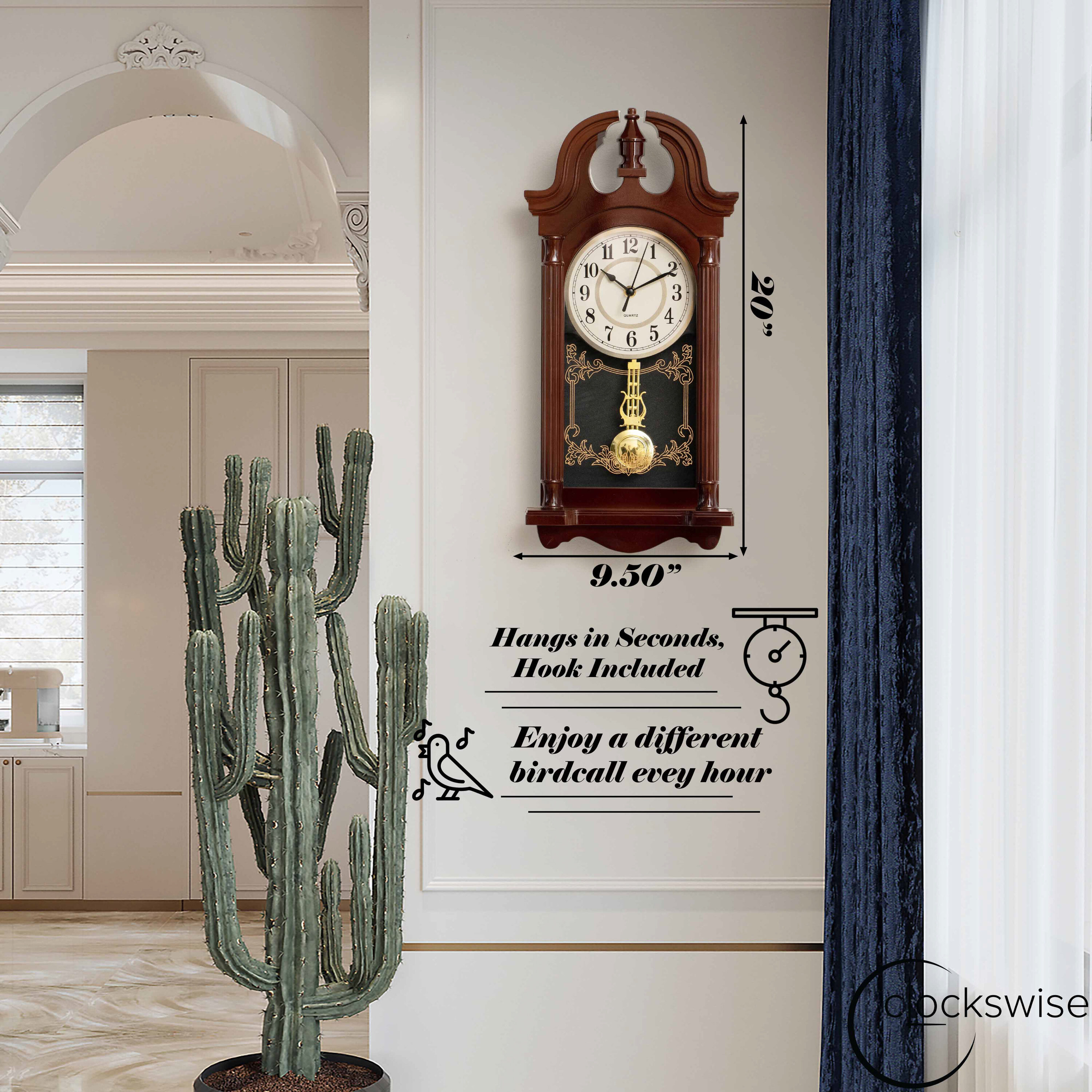Clockswise QI004822-20.BN Indoor-Outdoor-Clocks - View #2