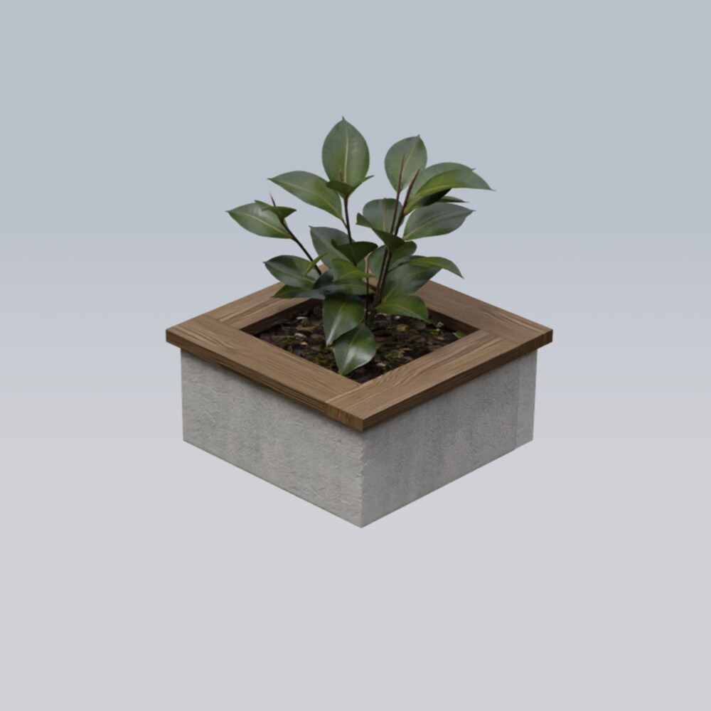 Belgard  DESIGNFORMS Square Planter with Wood Cap Project Kit