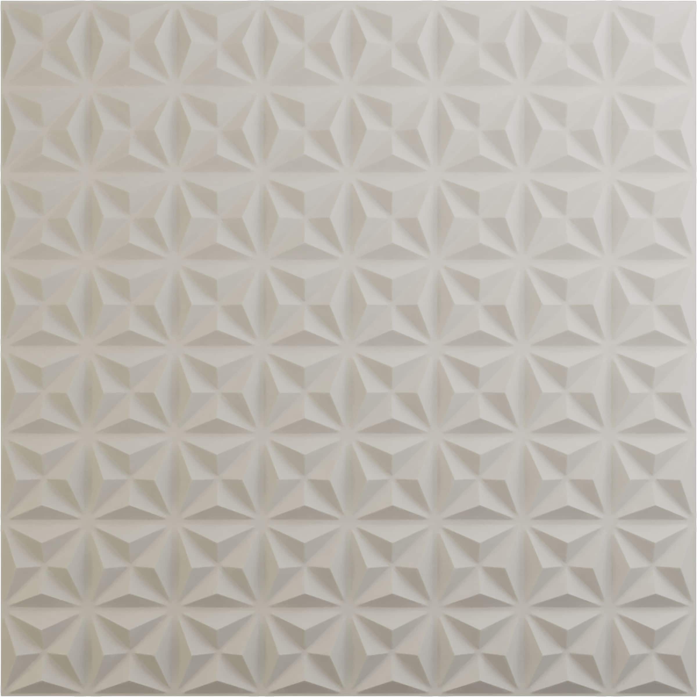 Ekena Millwork WP20X20CIGBW 19-5/8-in x 19-5/8-in Embossed UltraCover Satin Blossom White PVC Wall Panel Geometric