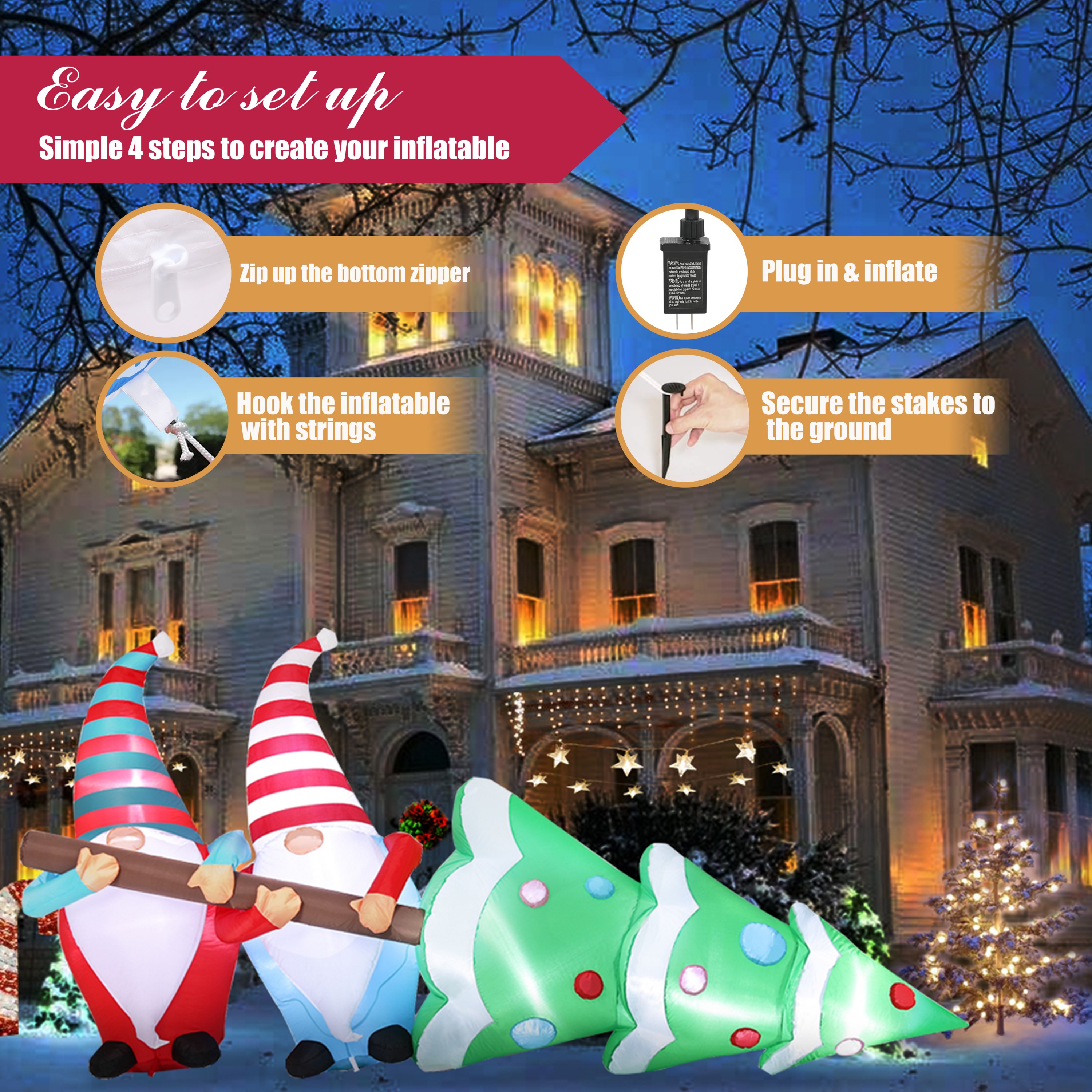LuxenHome WHIN1385 Christmas-Inflatables - View #6