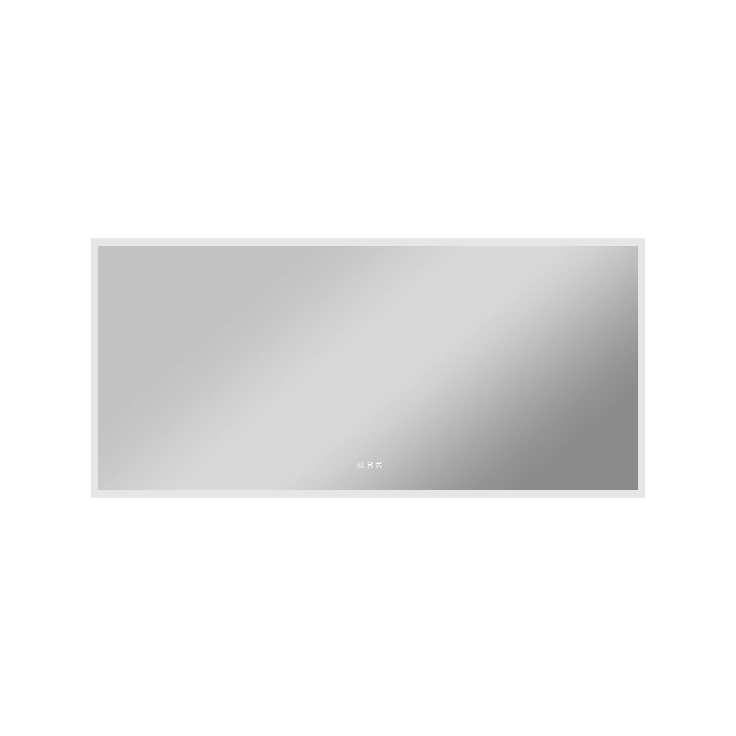 WELLFOR UCS-10FL6028 60-in x 28-in Polished Frameless Rectangle Dimmable LED Lighted Fog Free Bathroom Vanity Mirror ( Silver )