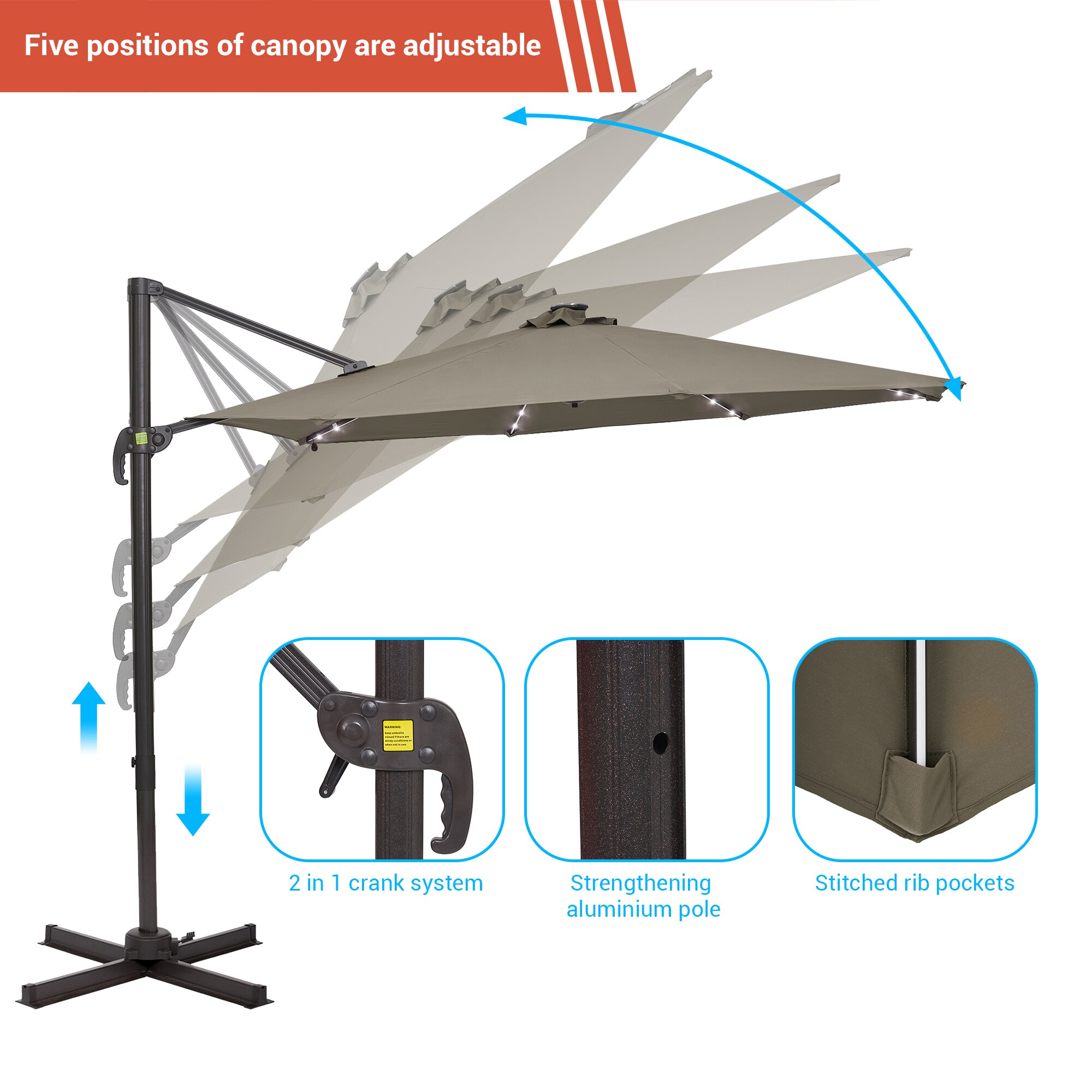 ACEGOSES LW-PCT-JC12K-LED Umbrellas-2 - View #5