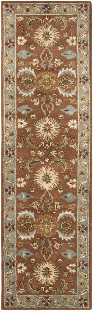 Safavieh Heritage Patnam 2 x 16 Brown/Blue Indoor Floral/Botanical Oriental Handcrafted Runner