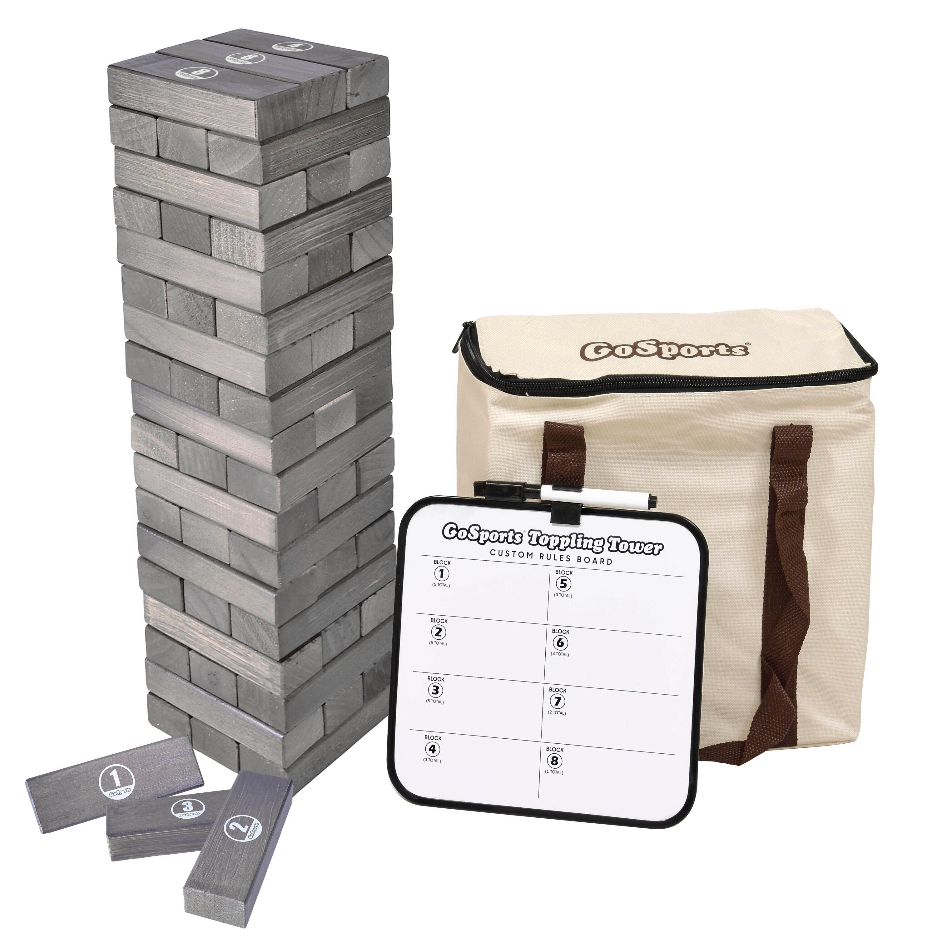 GoSports 815898022832 Outdoor Wood Stacking game with Case