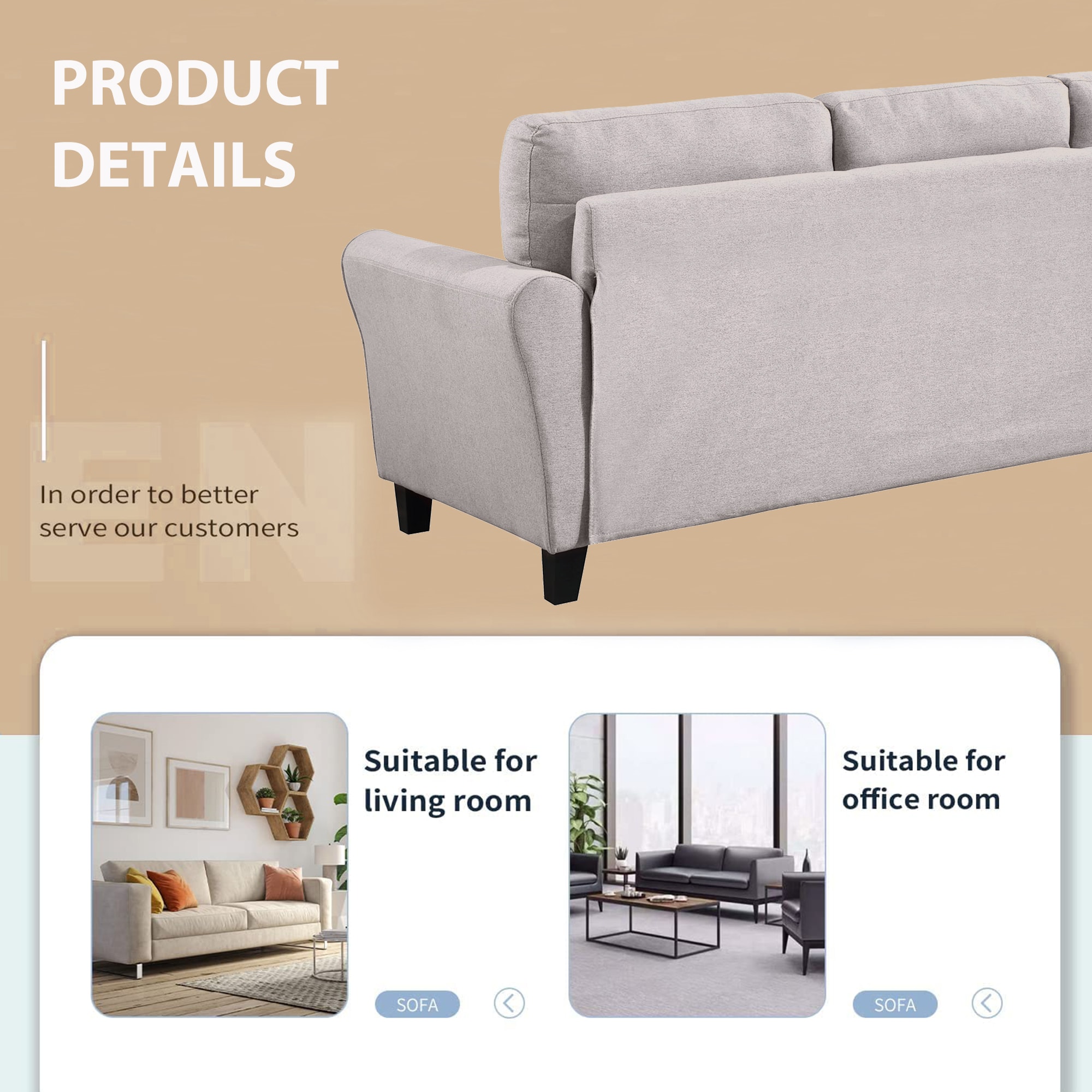 ModernLuxe SG000693AAR Sofas-Loveseats - View #6
