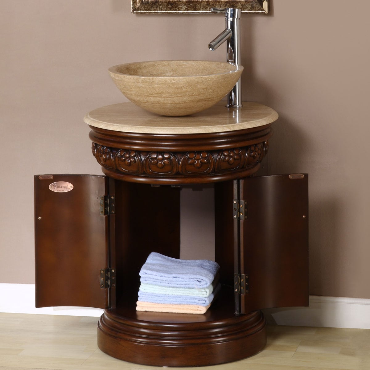 Silkroad Exclusive HYP-0160-T-24-S29B Bath-Vanity-Combo - View #2