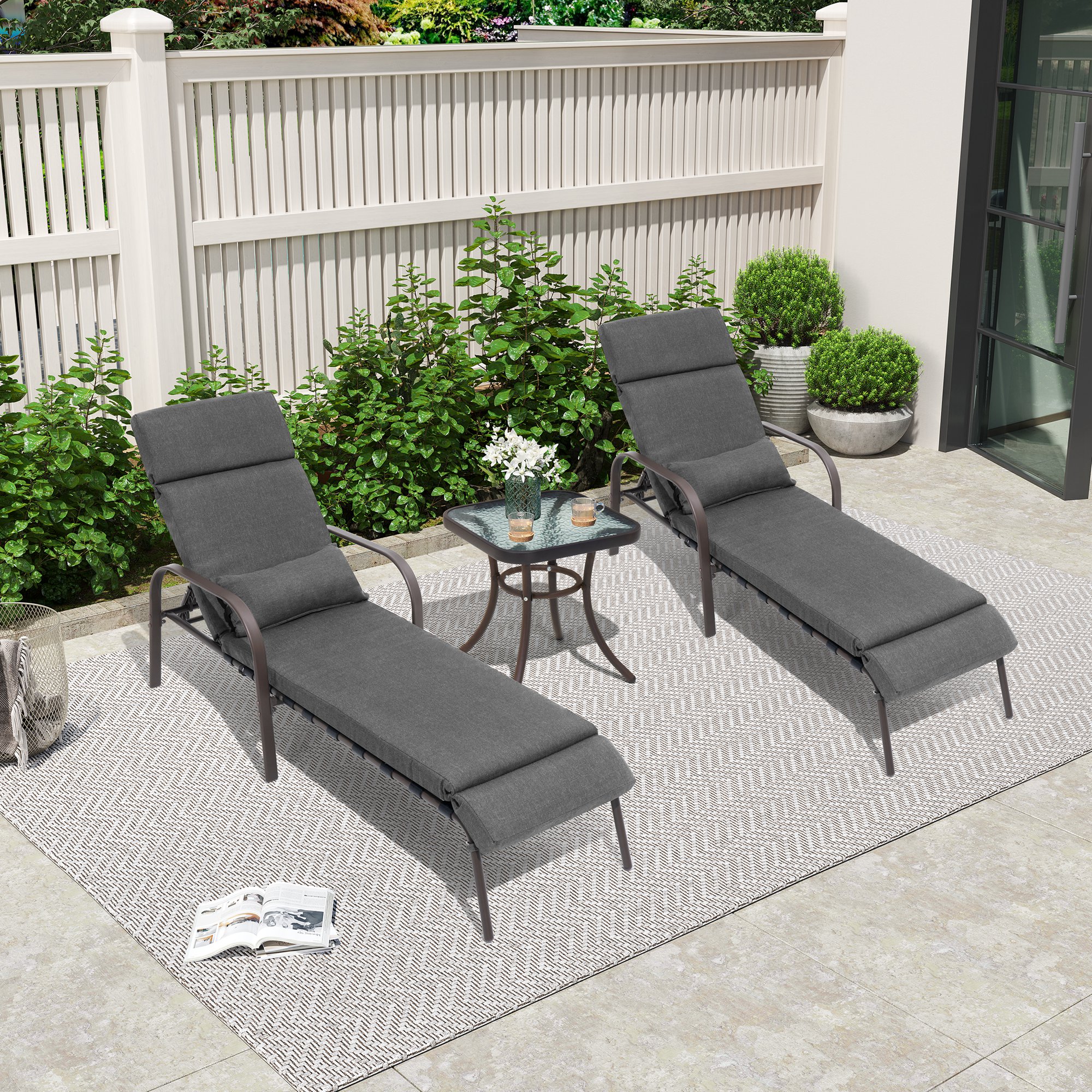 Crestlive Products CL-LG015DGY-3 Patio-Conversation-Sets - View #8