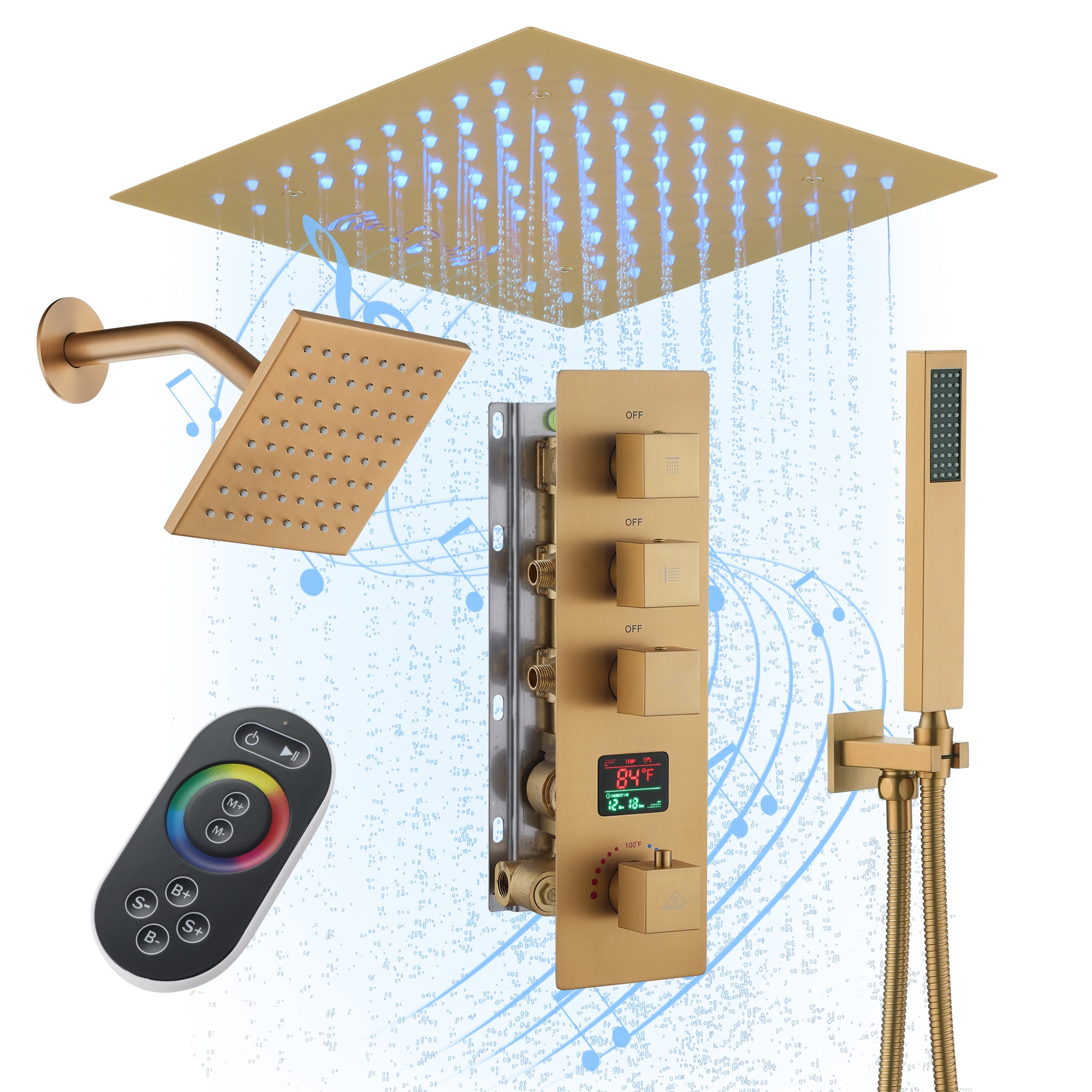CASAINC KCHS0018-LEDBG Showerhead-Bar-Panels - View #4