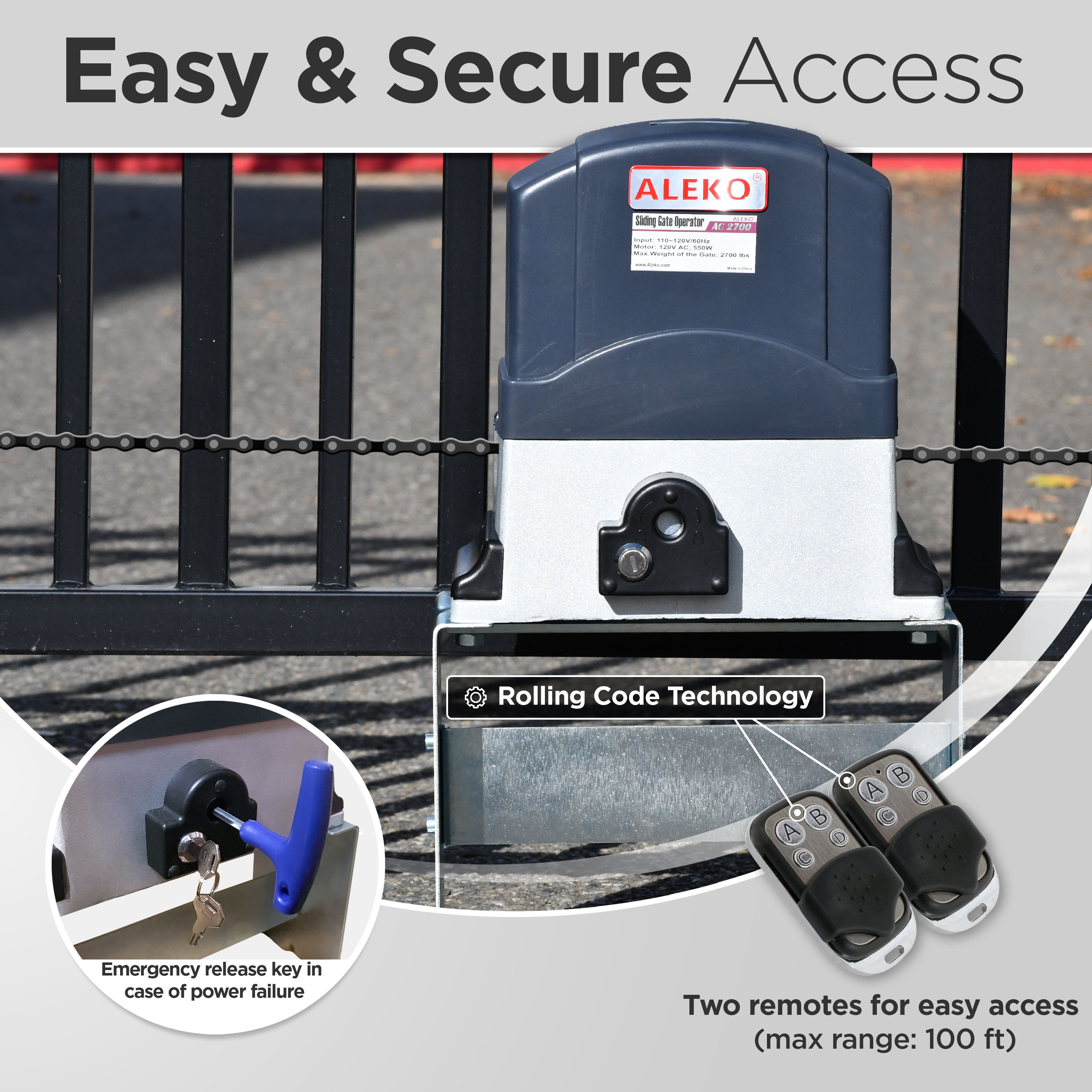 ALEKO AC2700NOR-LO Gate-Opener-Kits - View #5