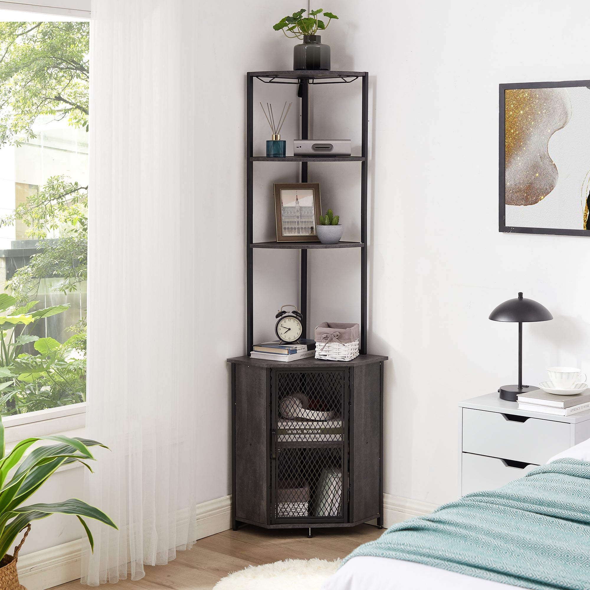Vecelo LOE-XF-CS04-CGY bookcases - View #2