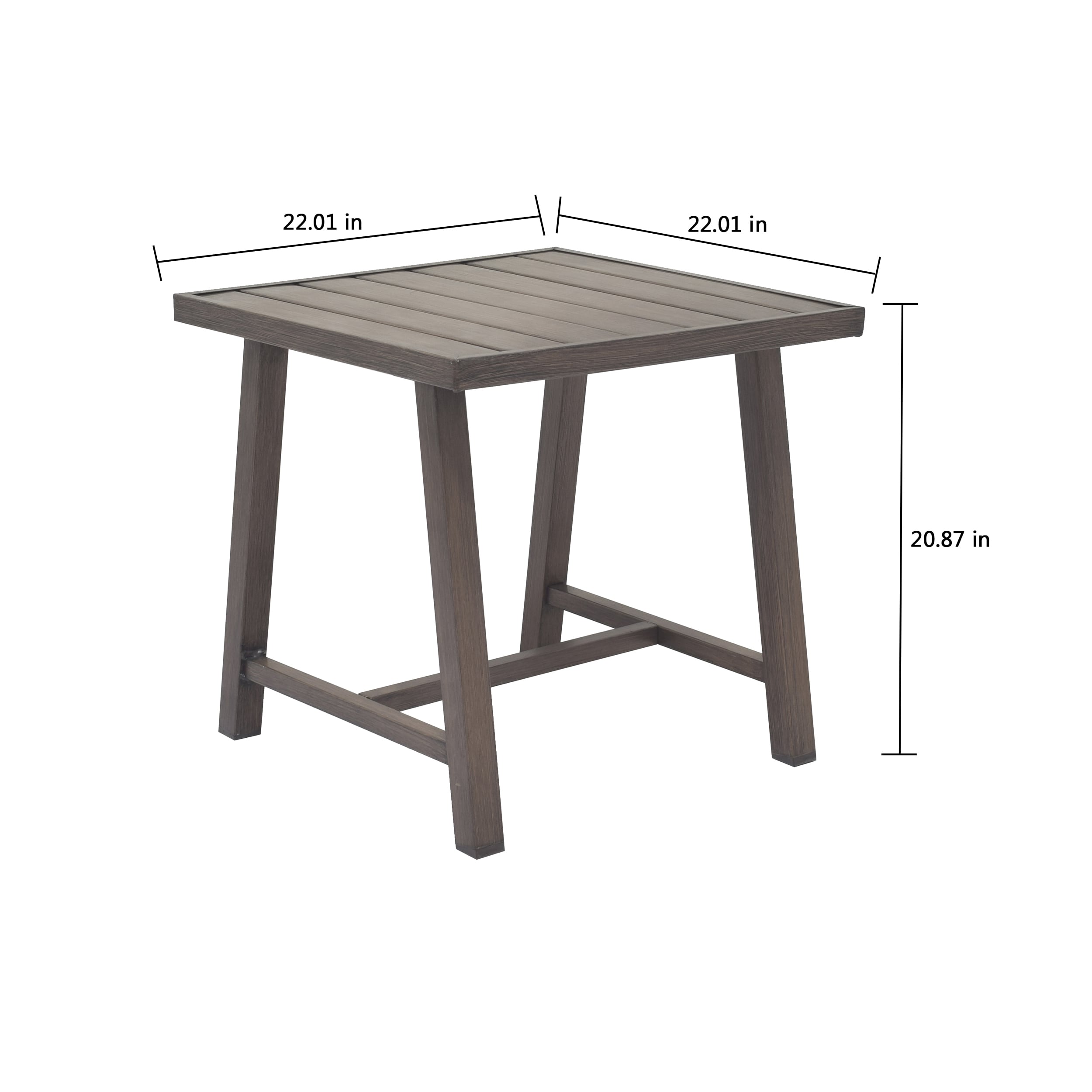 Style Selections Hambright Square Outdoor End Table 22-in W x 22-in L ...