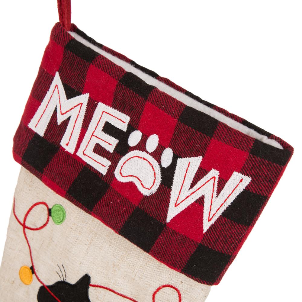 Glitzhome Light Up Pet Theme Christmas Stocking 21 Inches Multi